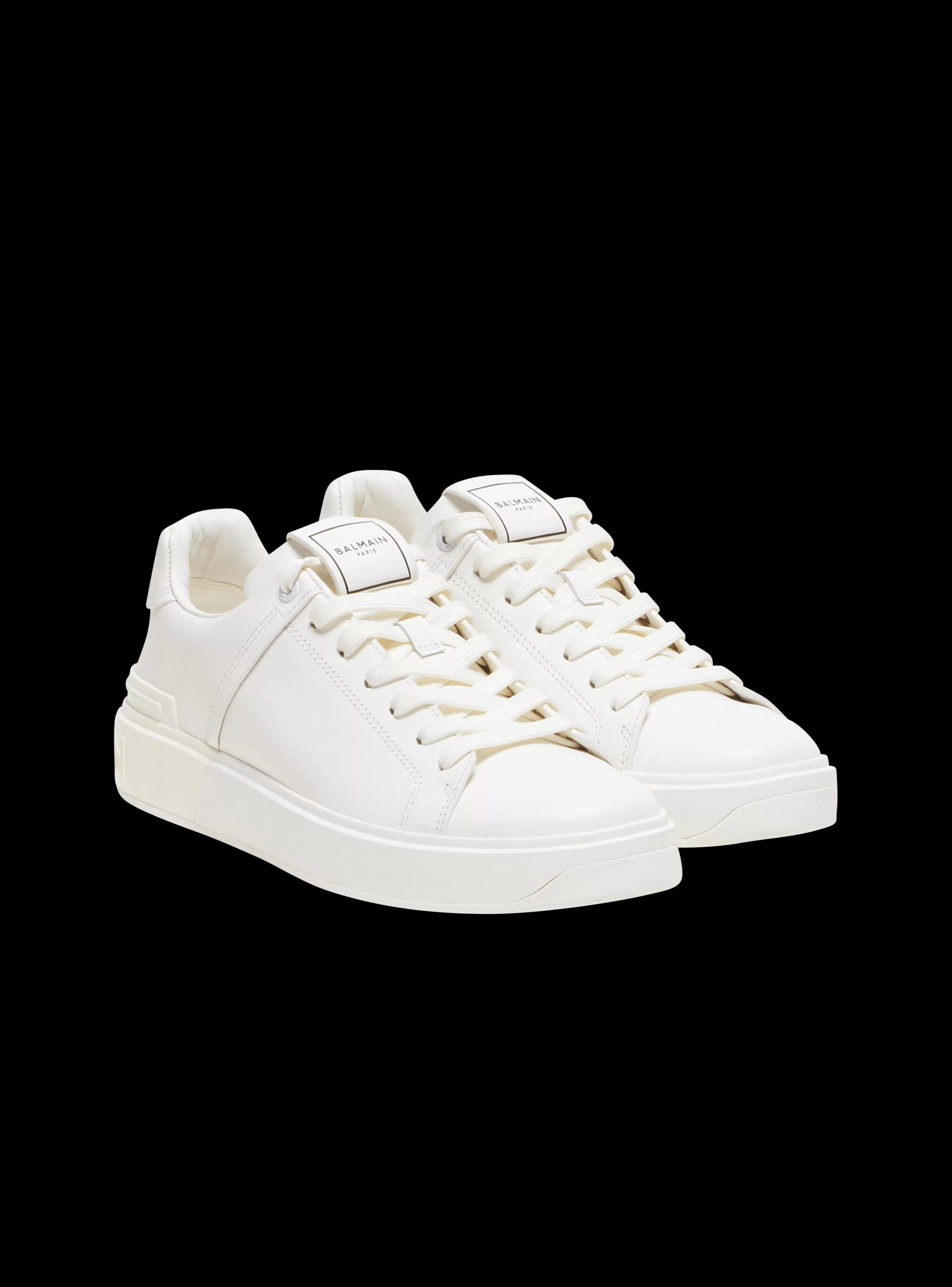 Women Balmain B-Court Trainers In Calfskin