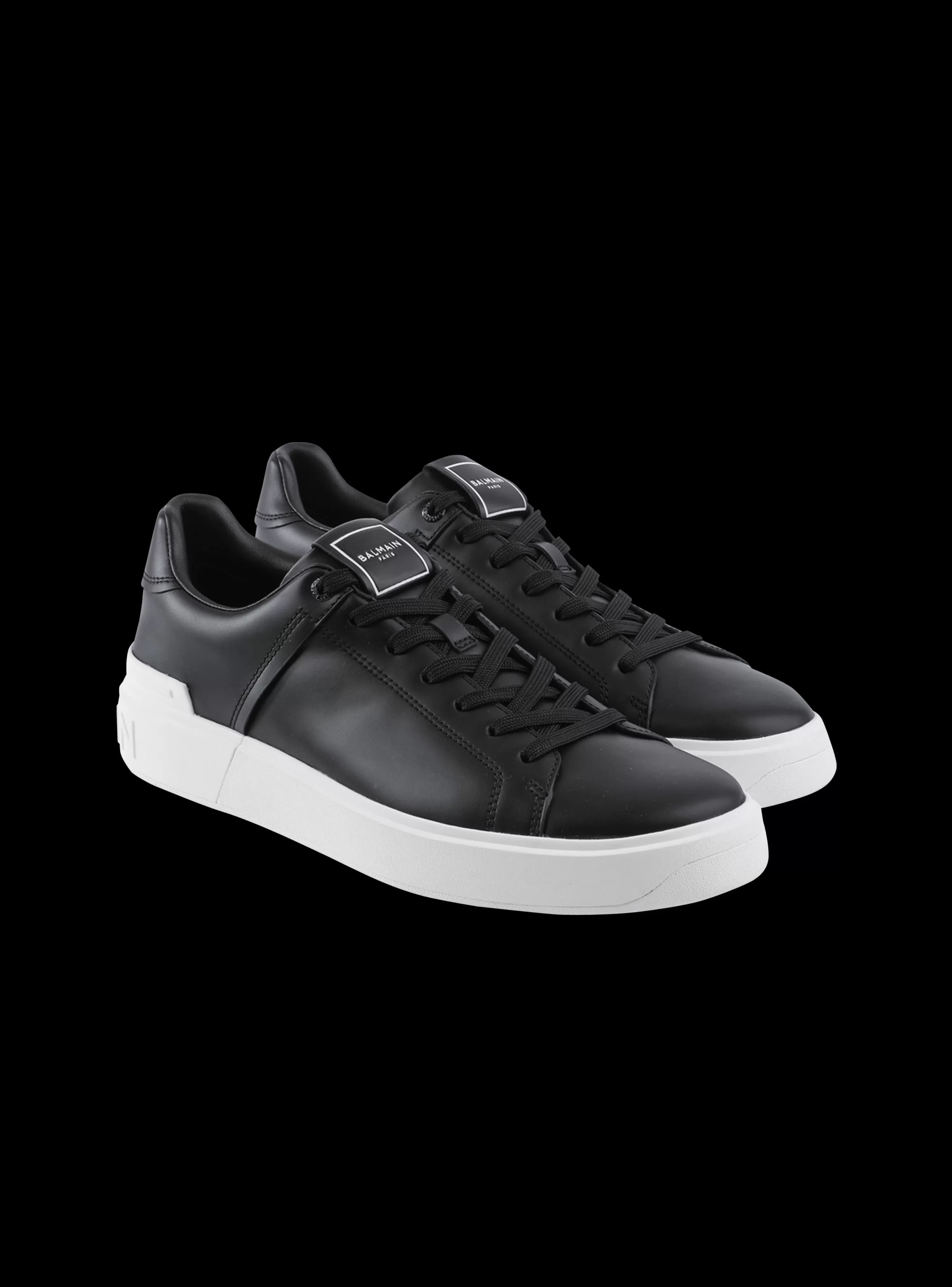 Women Balmain B-Court Trainers In Calfskin