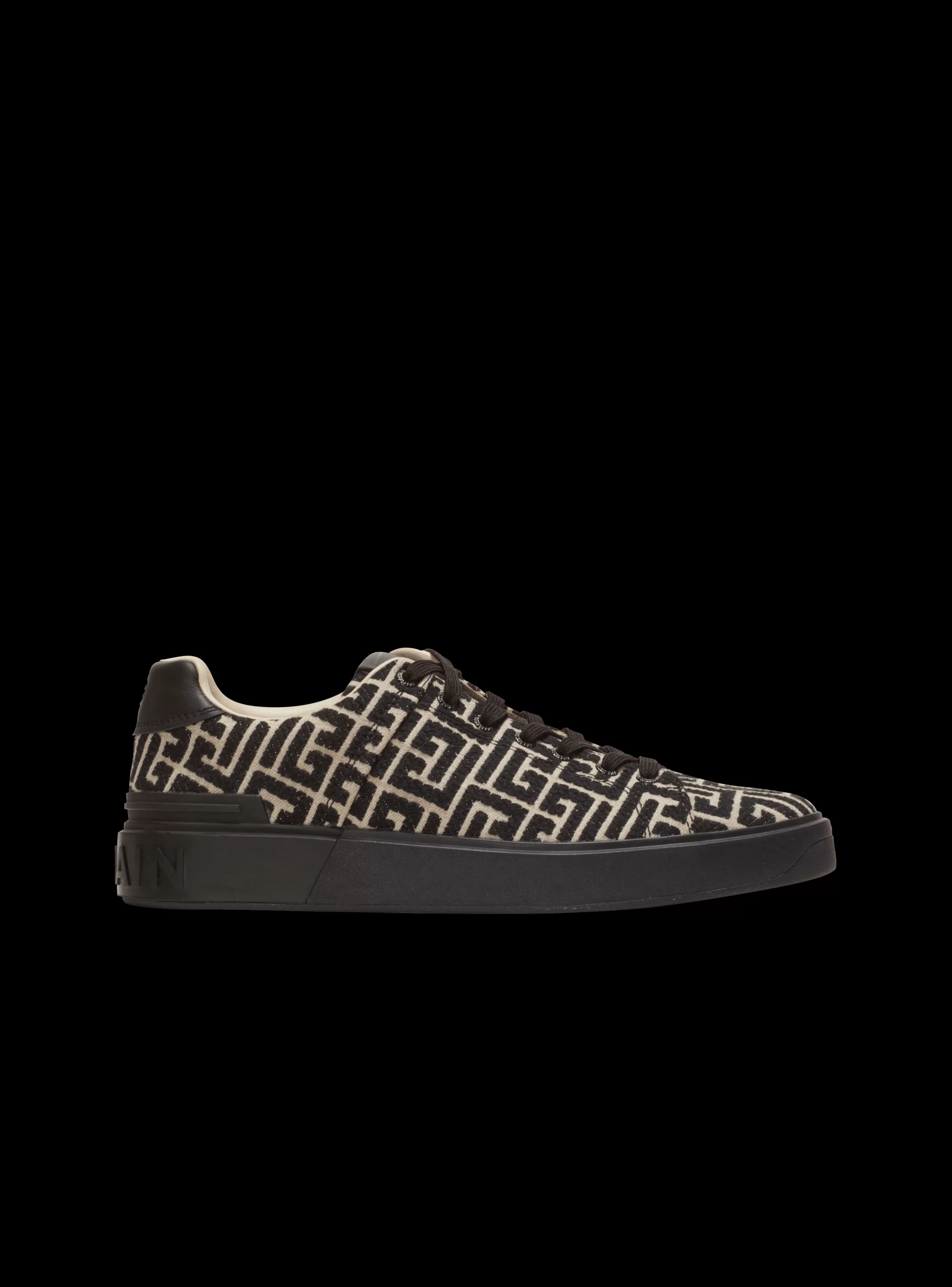 Balmain B-Court Trainers With Jacquard Monogram