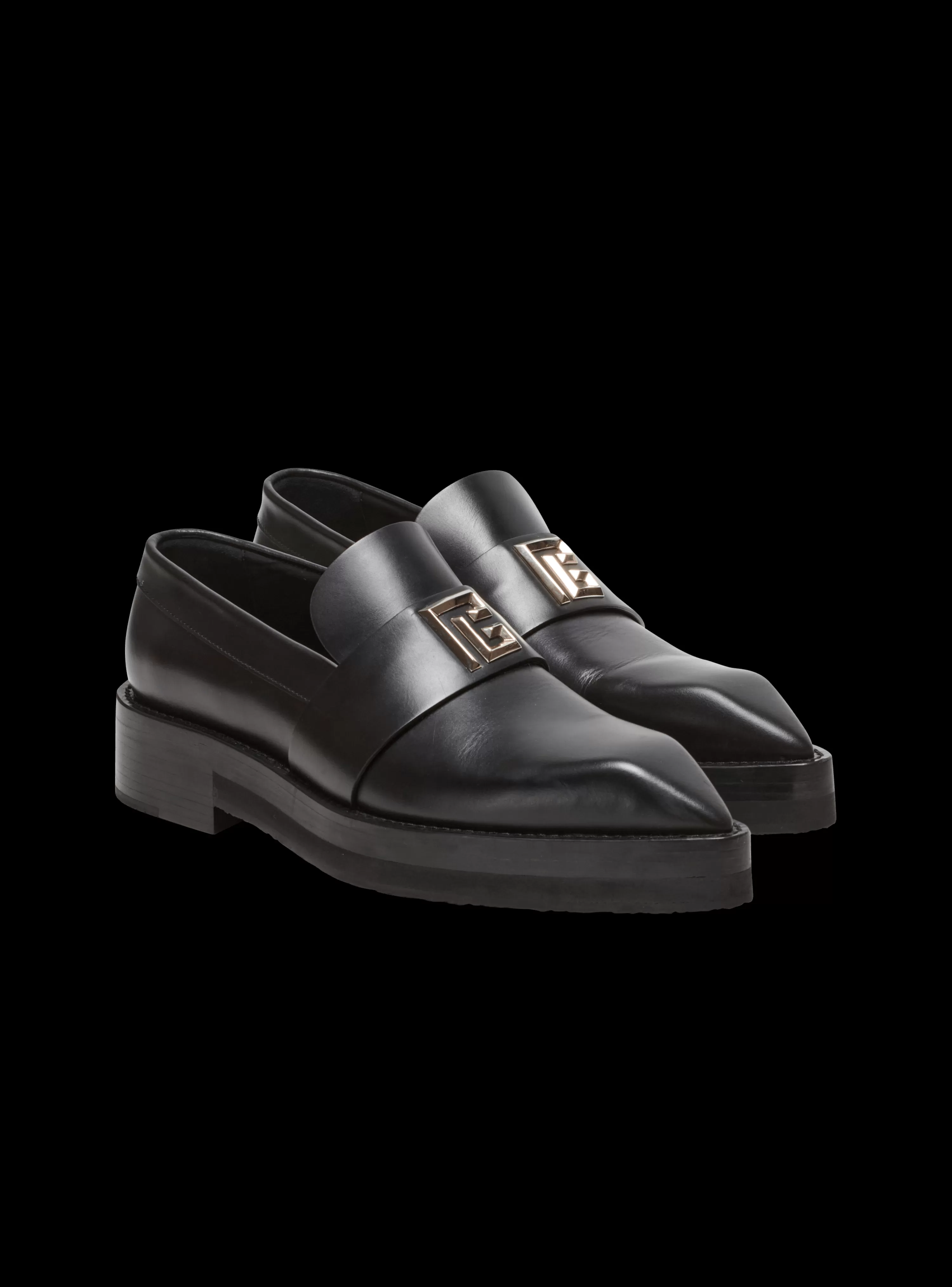 Balmain Ben Smooth Leather Loafers