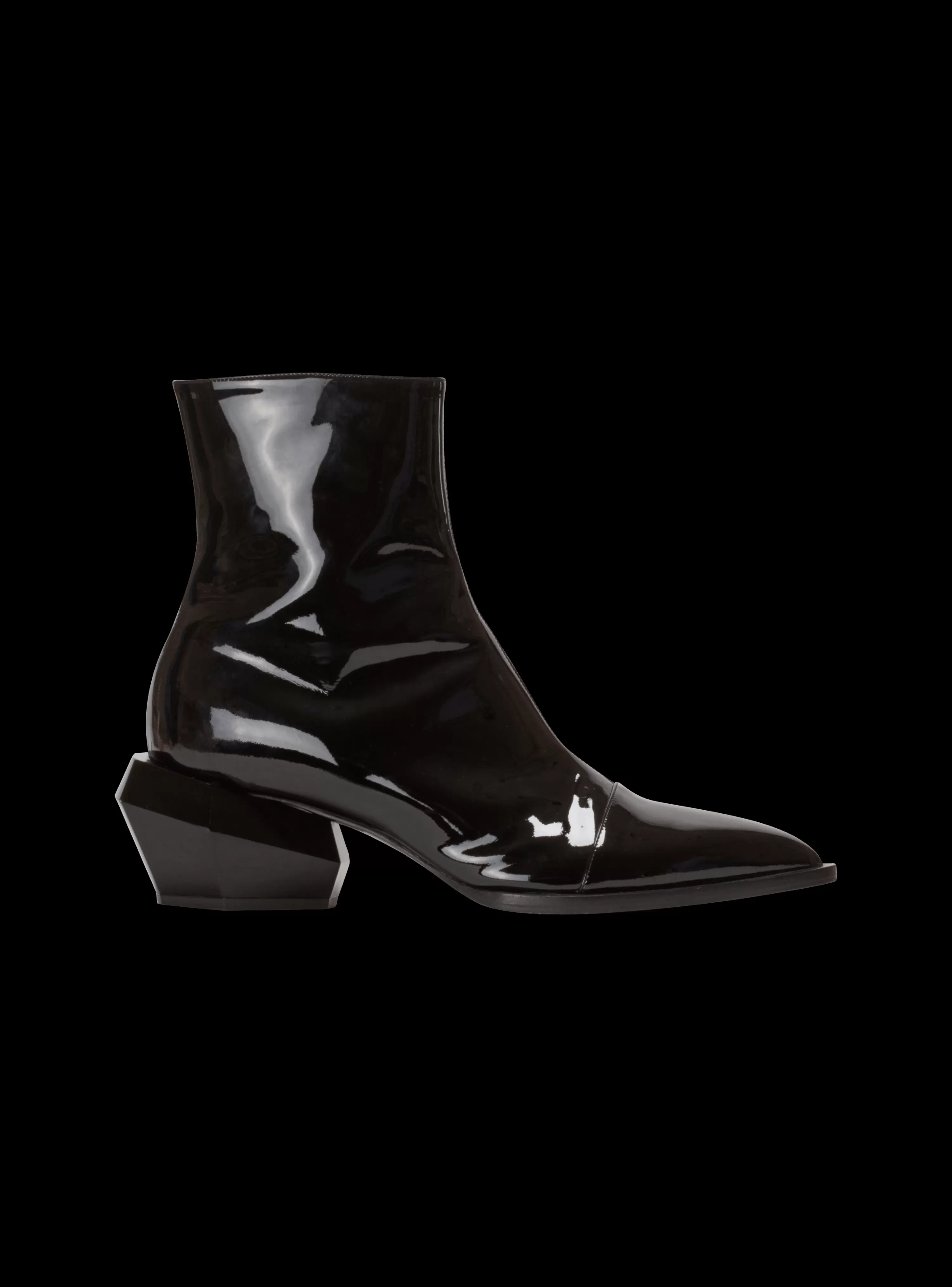 Balmain Billy Patent Leather Ankle Boots