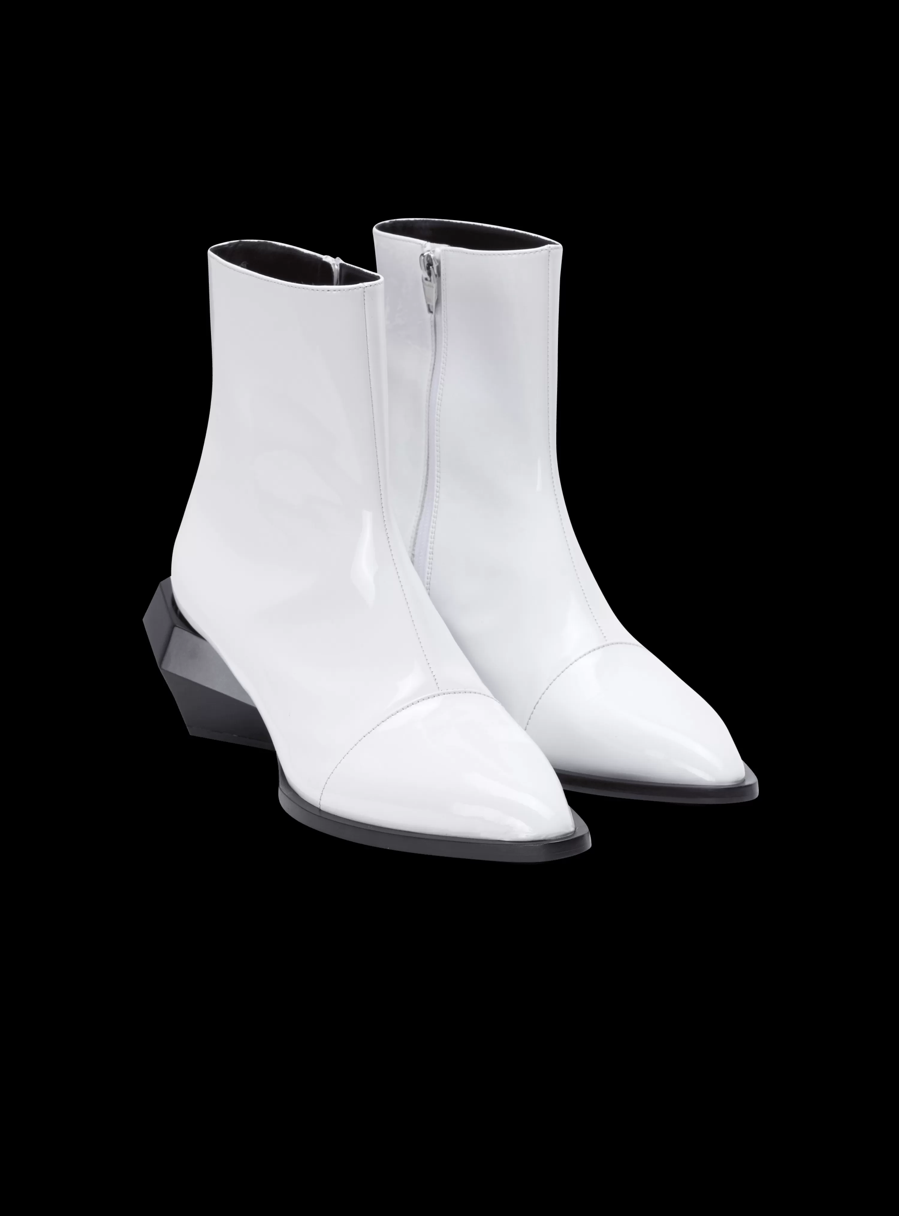 Balmain Billy Patent Leather Ankle Boots