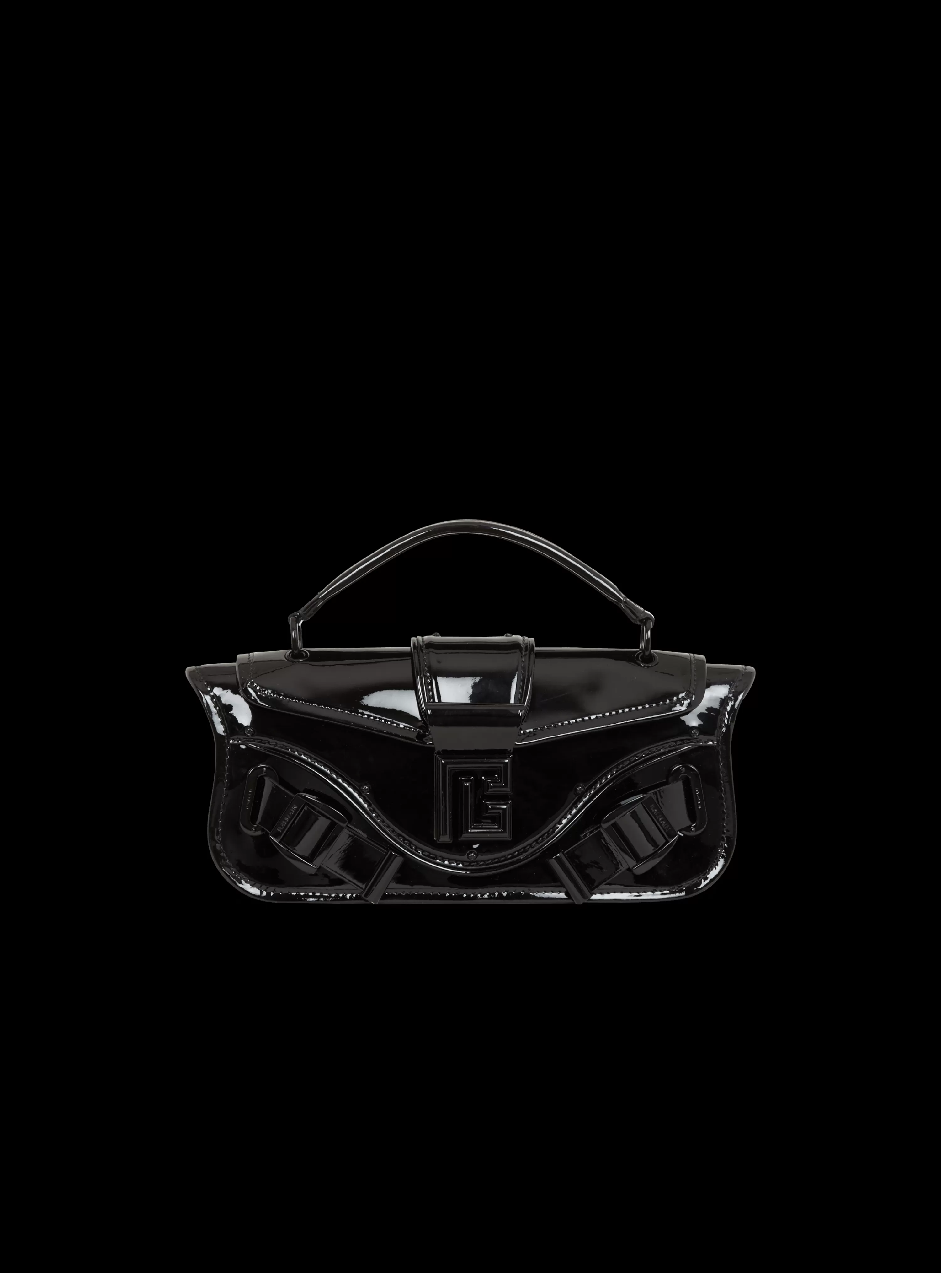 Women Balmain Blaze Pouch In Patent Leather