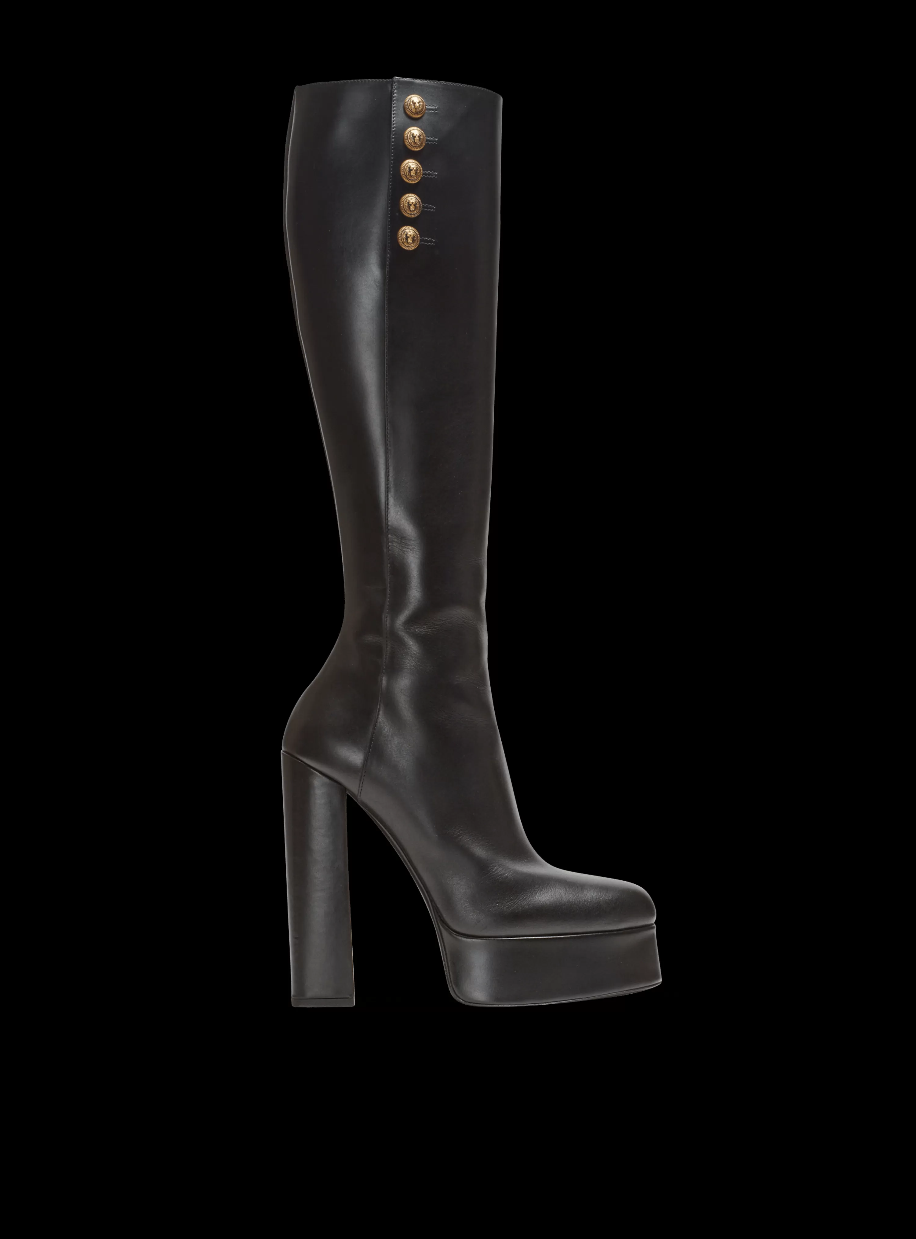 Women Balmain Brune Leather Boots