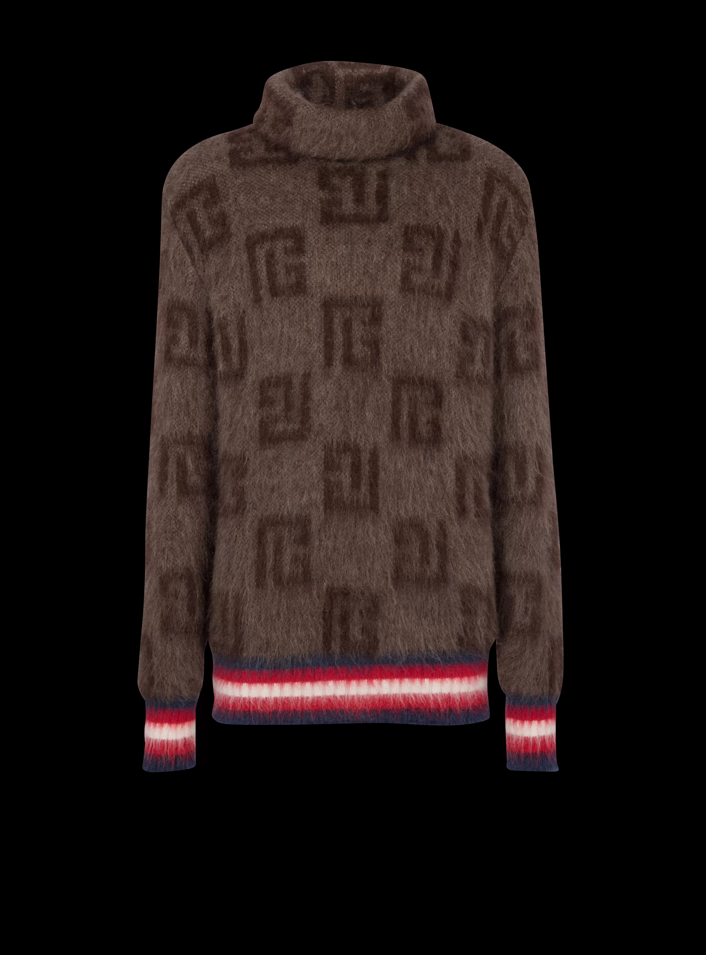 Balmain Brushed Mohair Jumper With Monogram Print