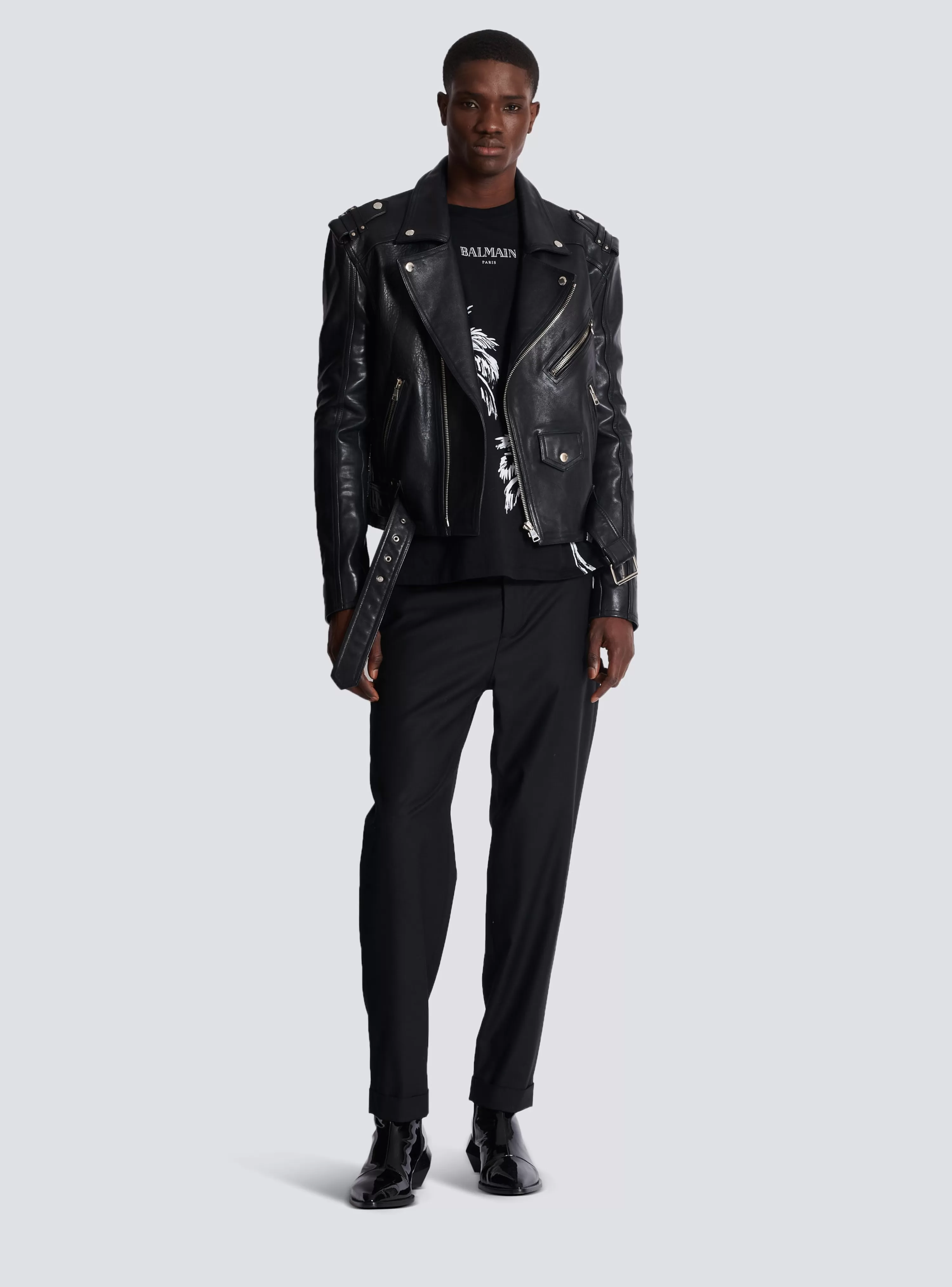 Balmain Calfskin Biker Jacket