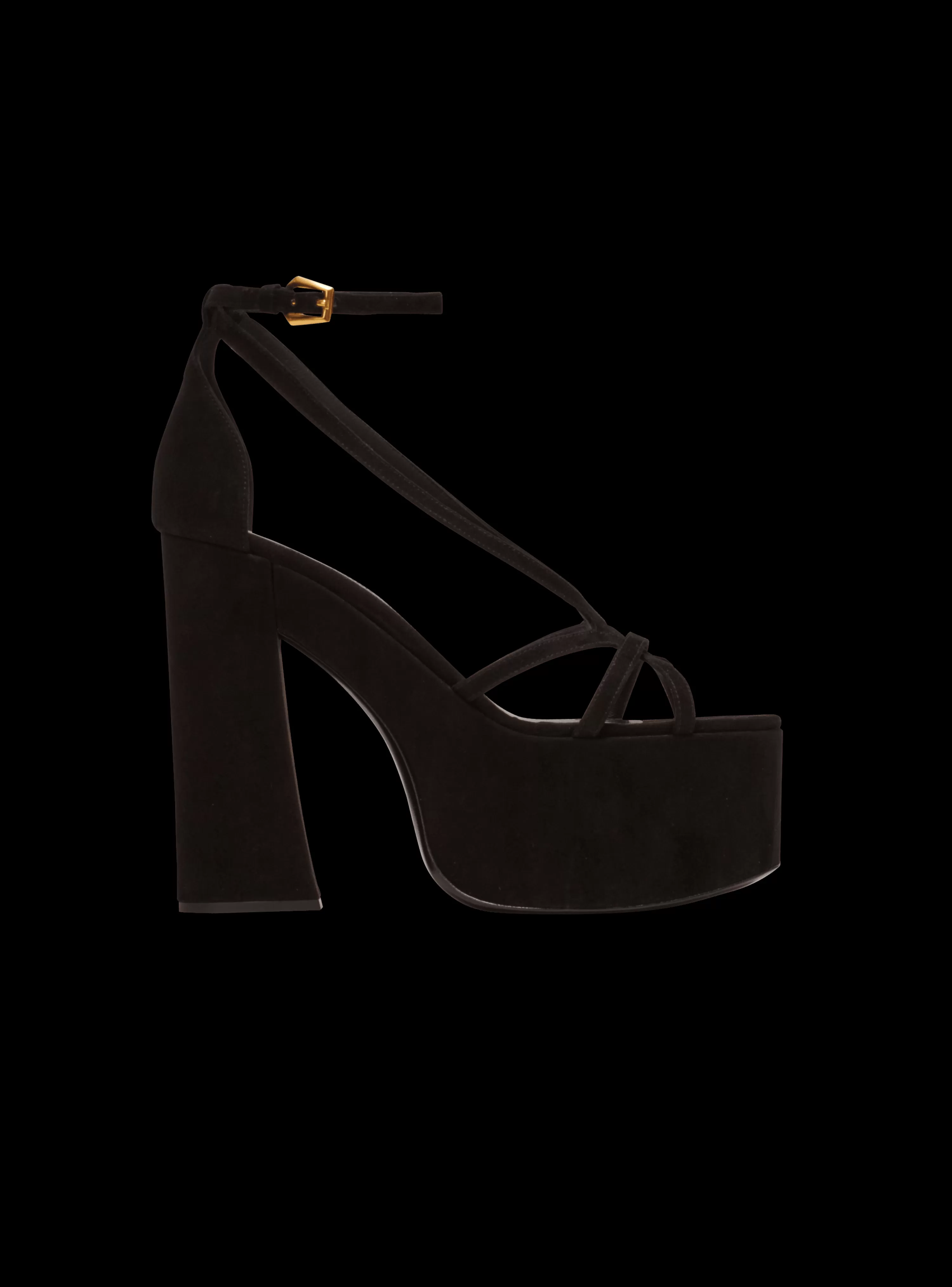 Women Balmain Cam Suede Platform Sandals