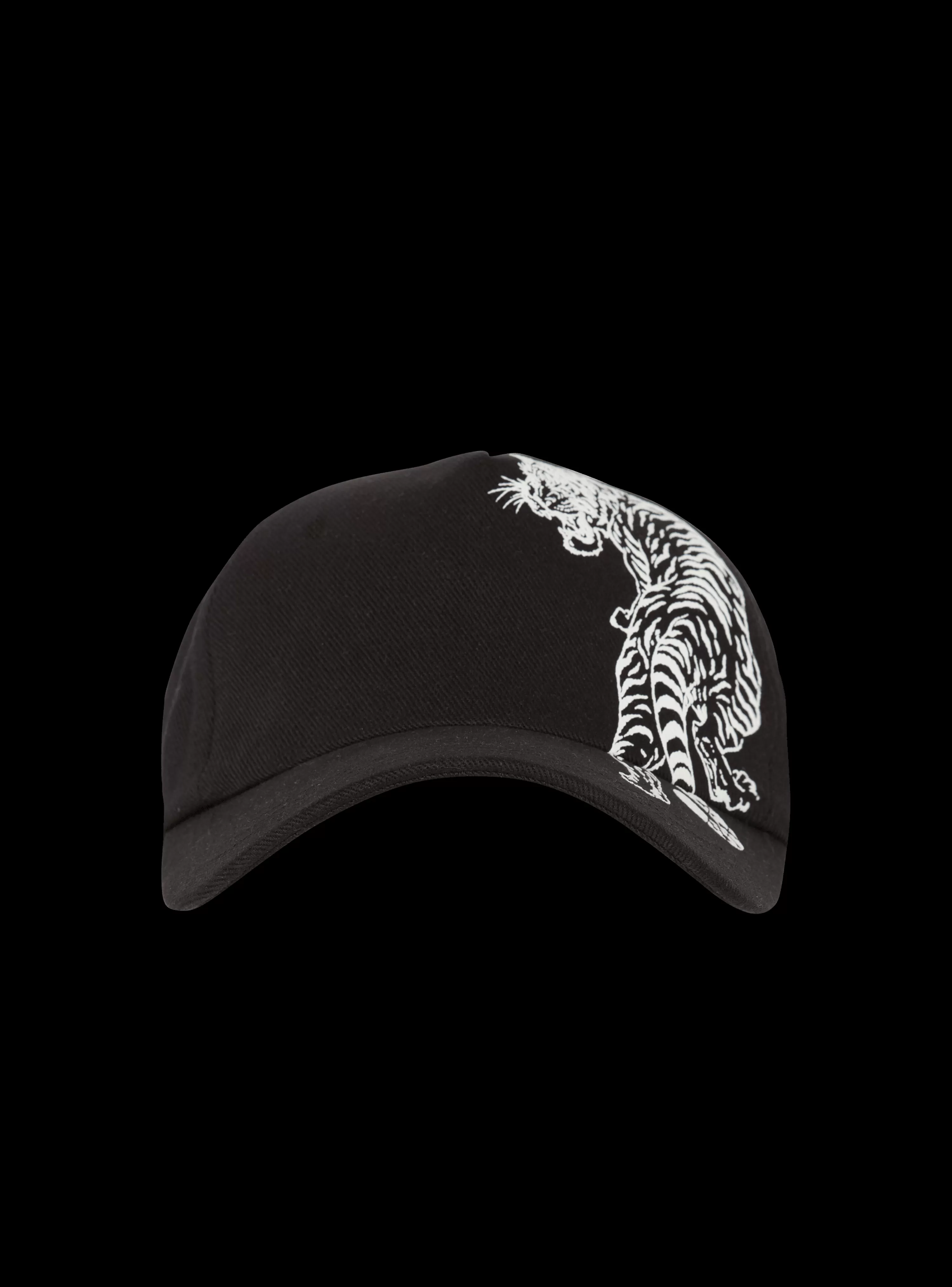 Balmain Cap With Printed Tiger