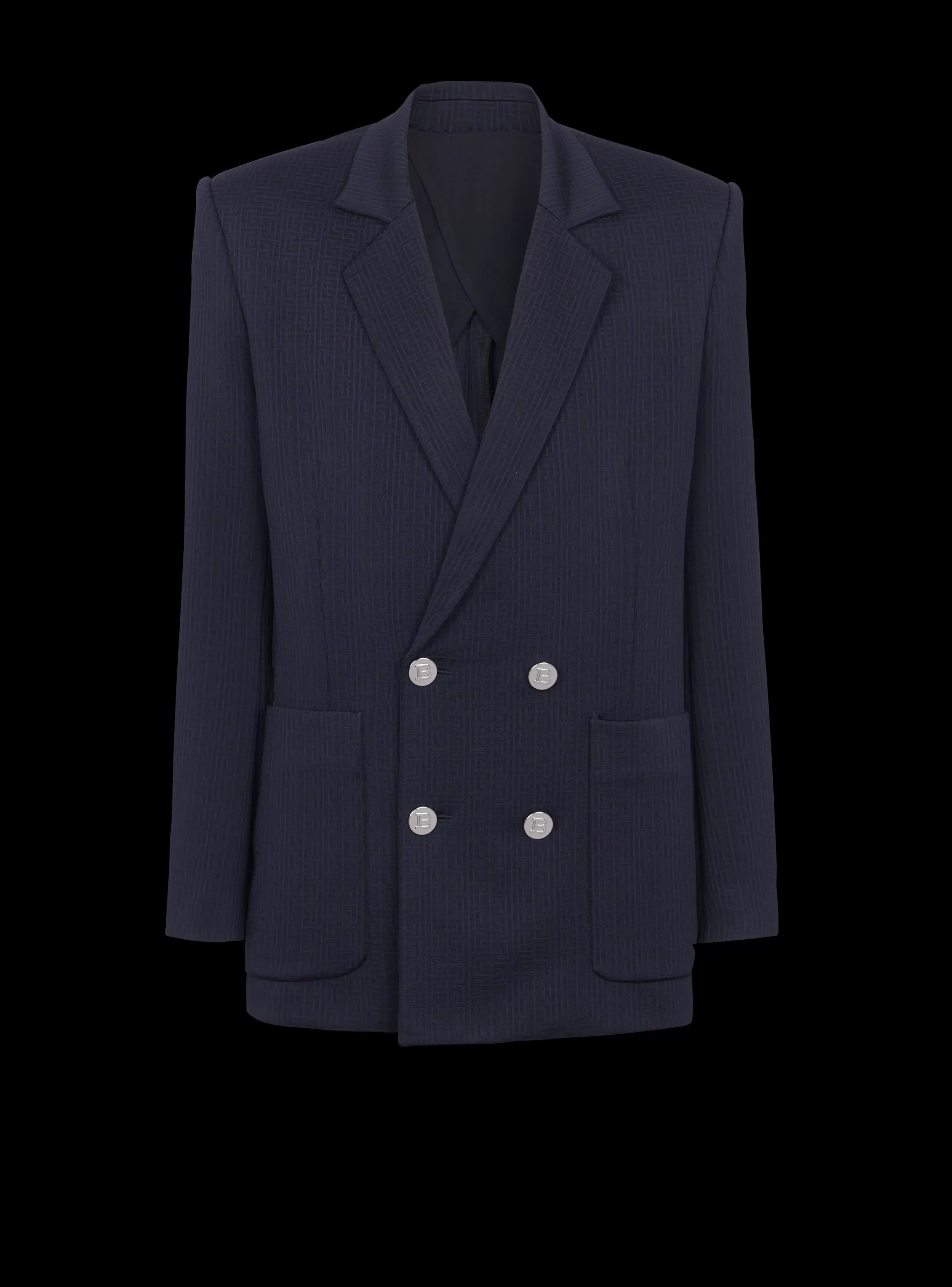 Balmain Casual Mini Monogram Blazer