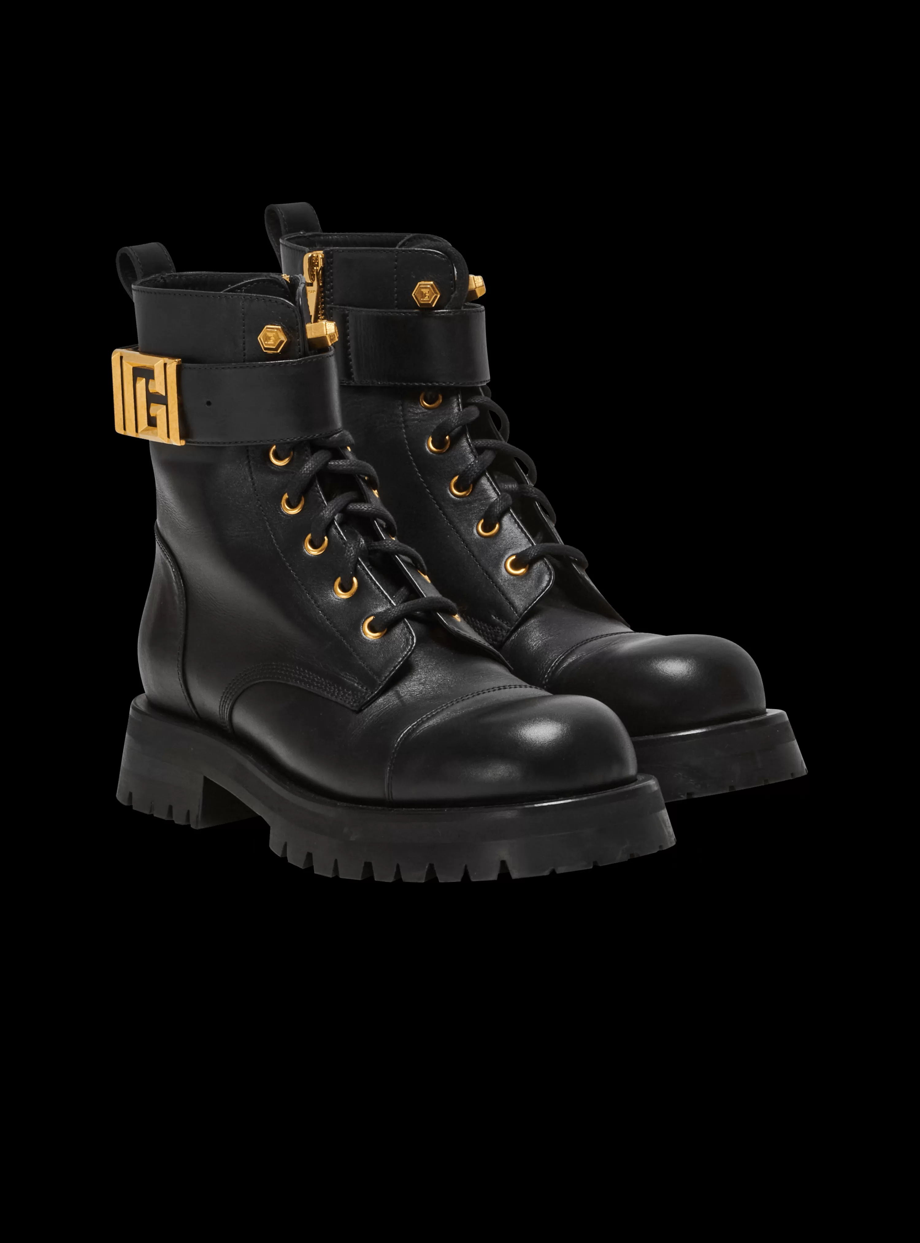 Women Balmain Charlie Leather Ranger Boots