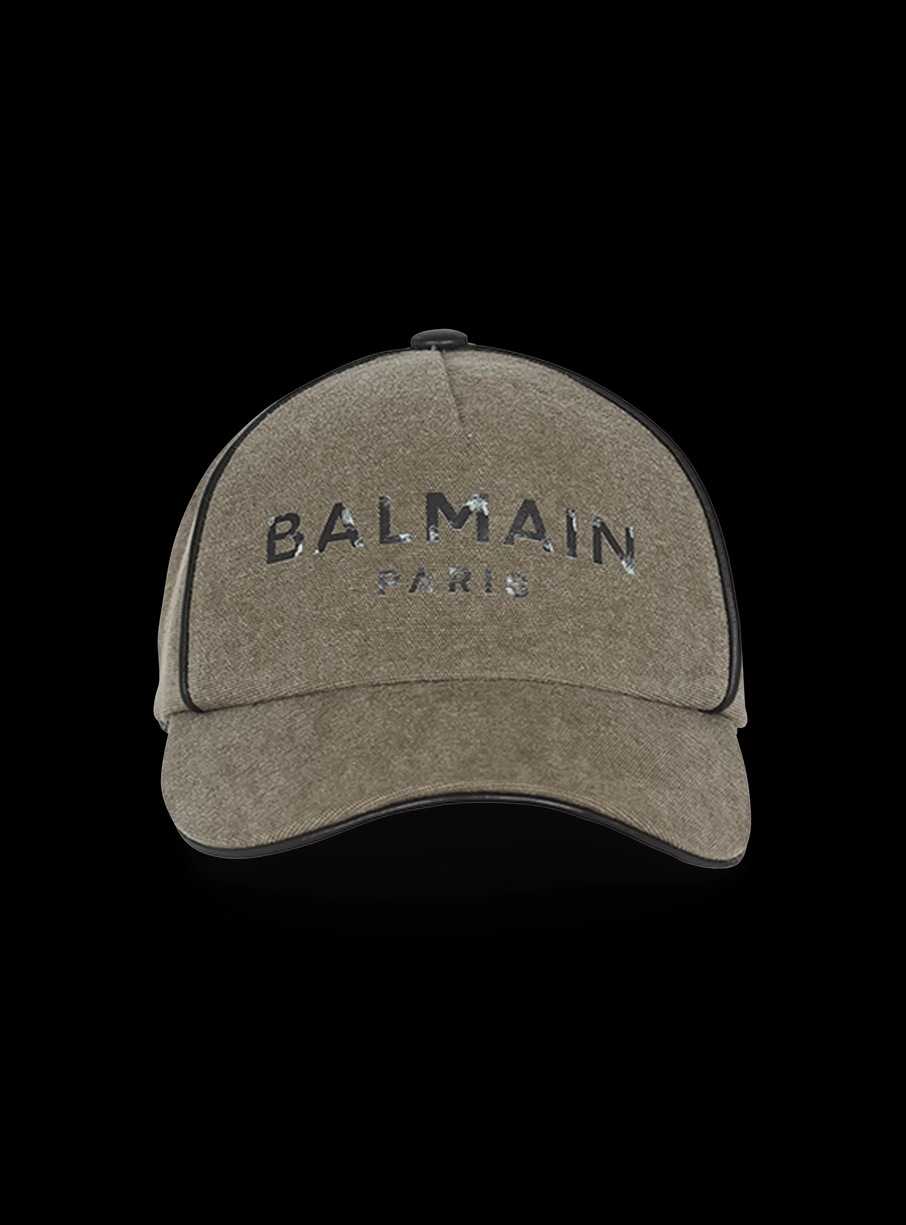 Balmain Cotton Canvas Cap With Paris Logo