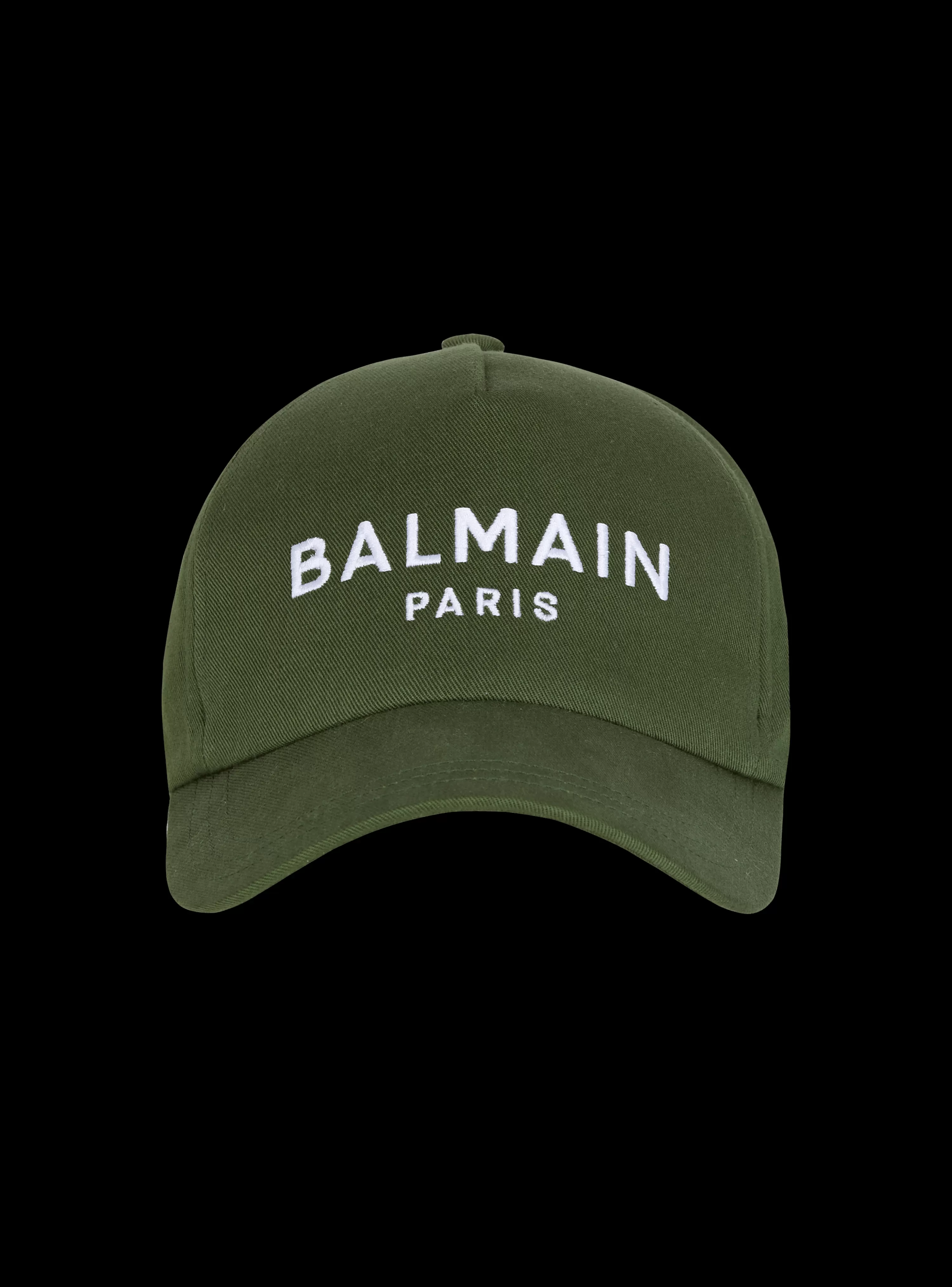 Balmain Cotton Cap With Paris Embroidery