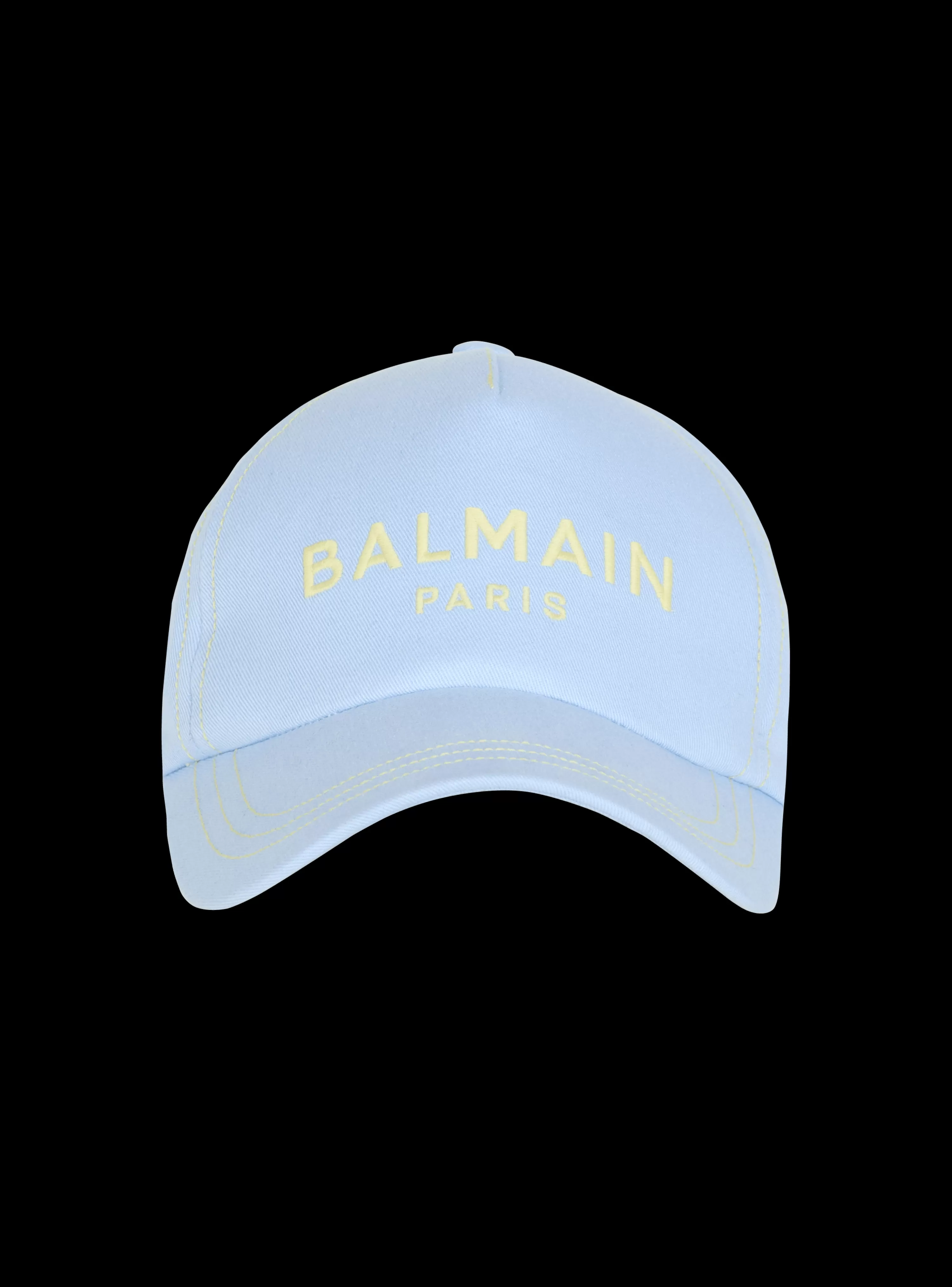 Balmain Cotton Cap With Paris Embroidery