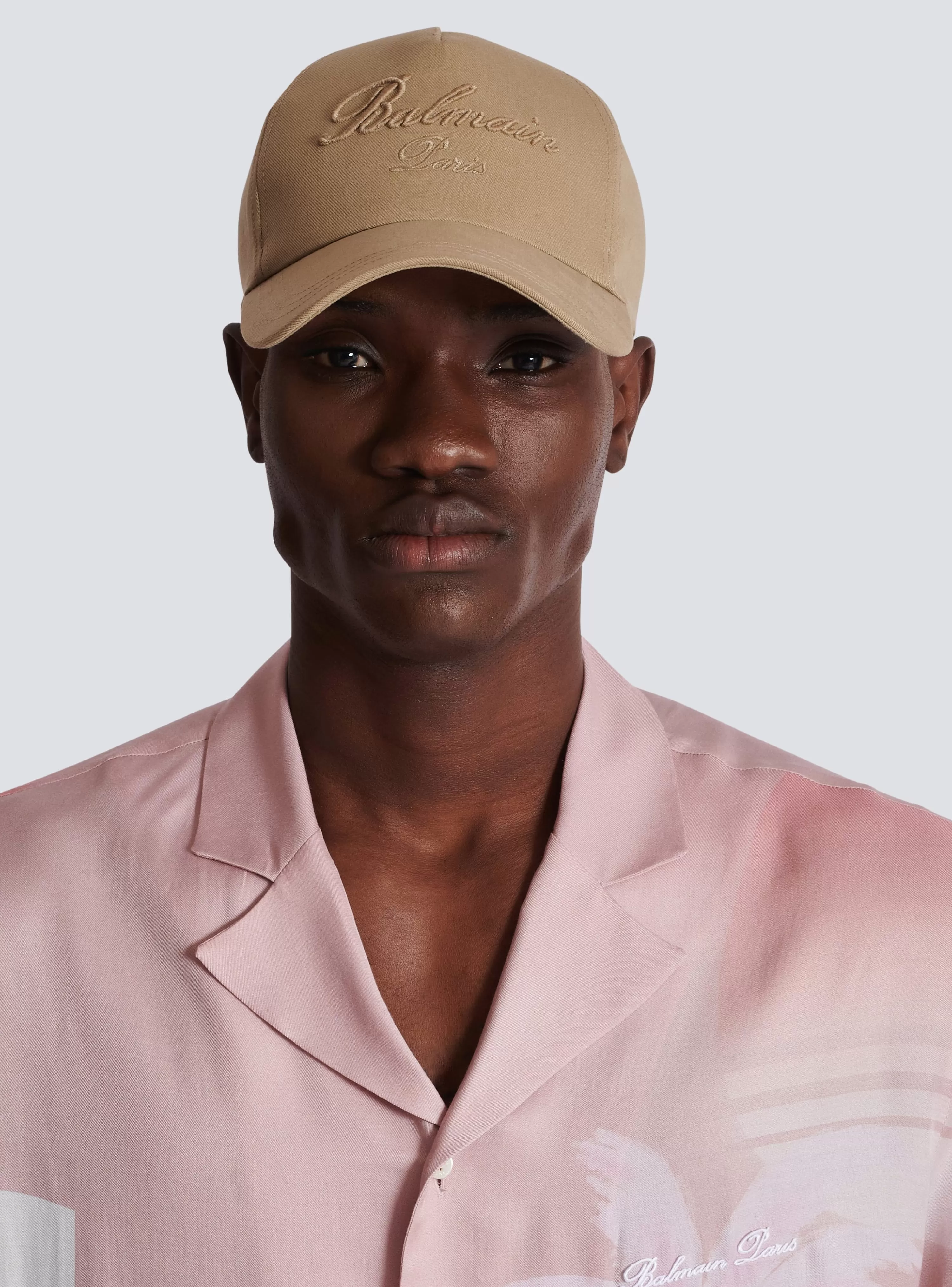 Balmain Cotton Cap With Signature Embroidery