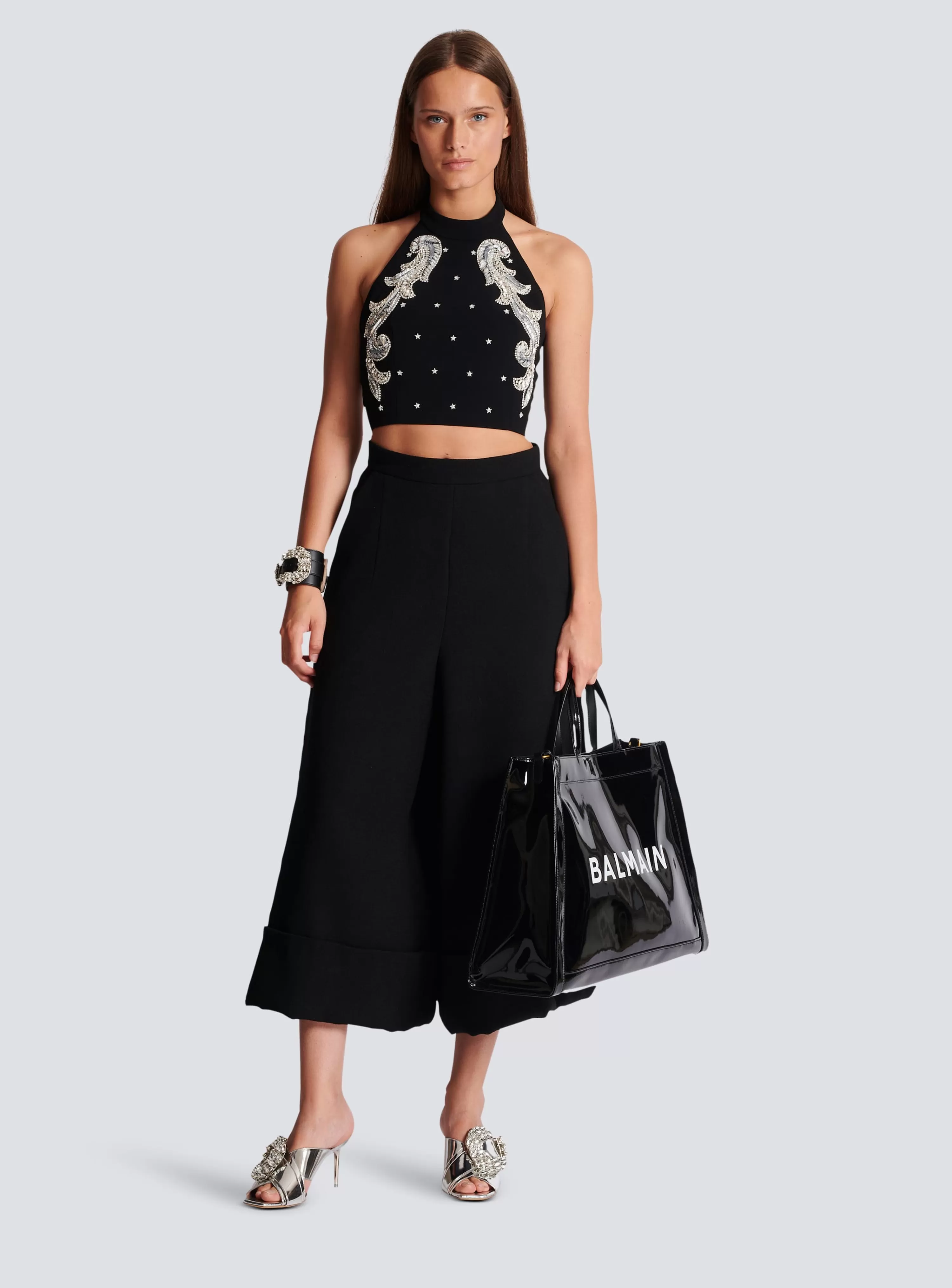 Women Balmain Crepe Culotte Skirt