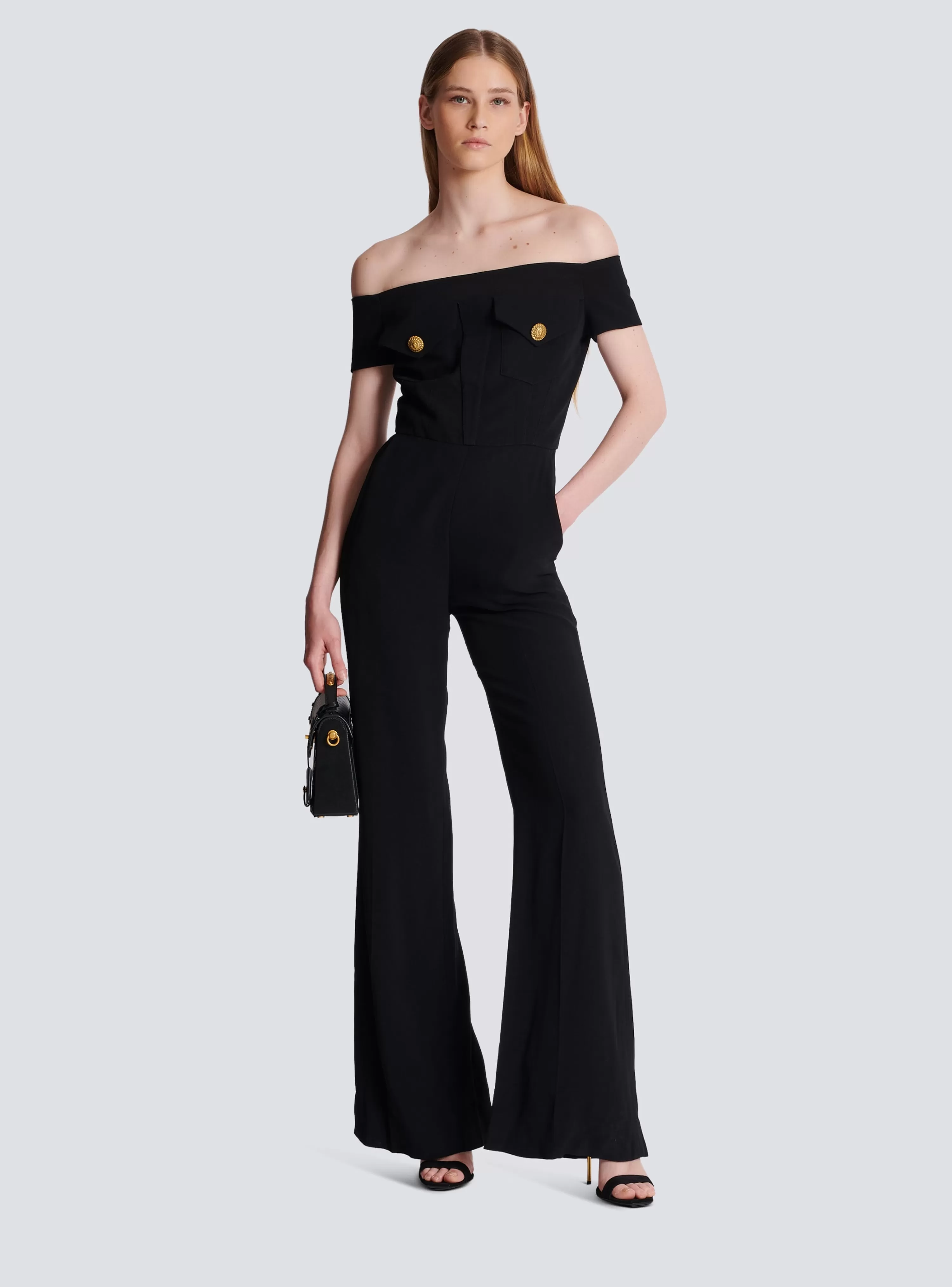 Women Balmain Crepe Jumpsuit