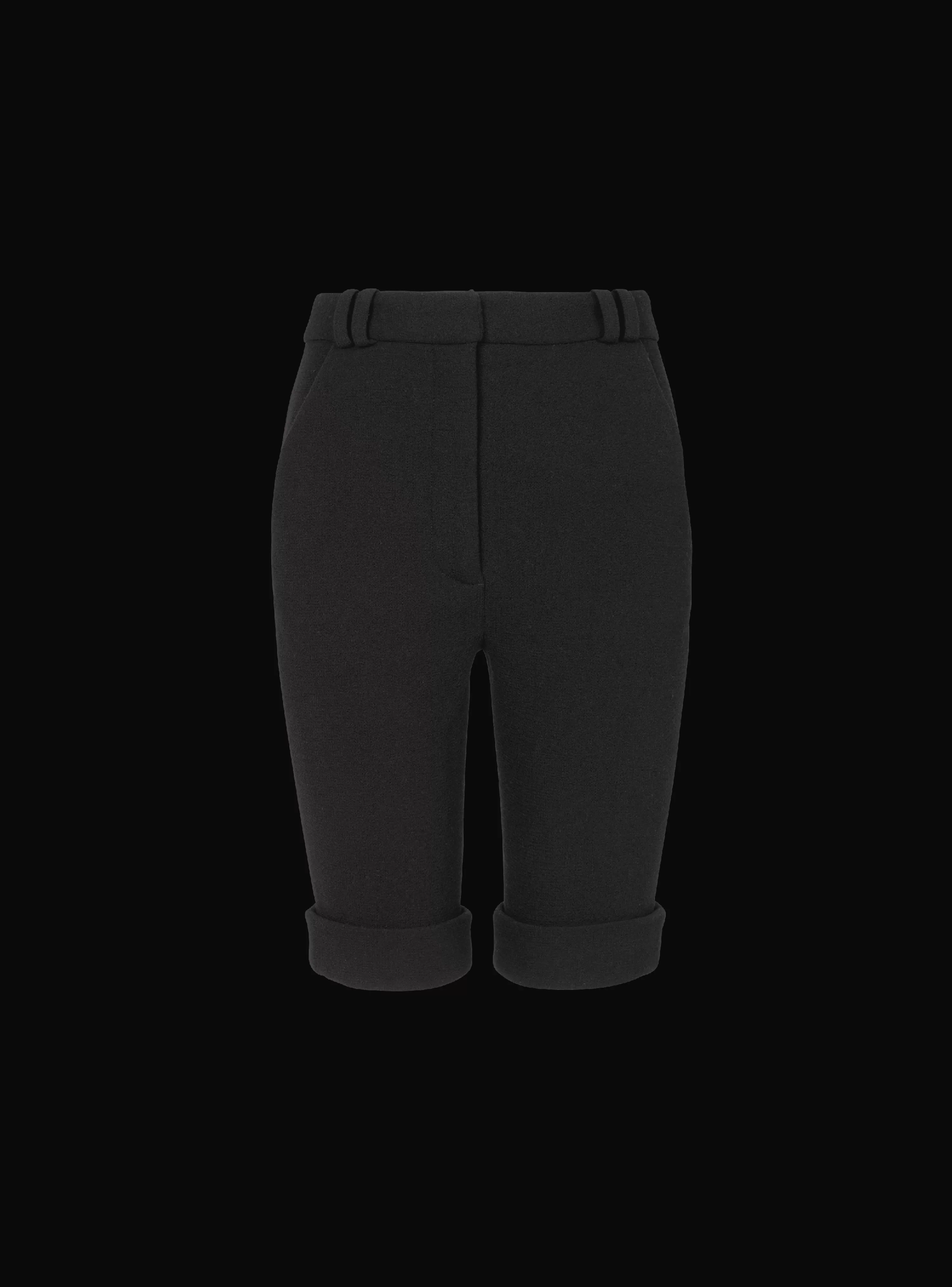 Women Balmain Cycling Shorts In Double Crepe