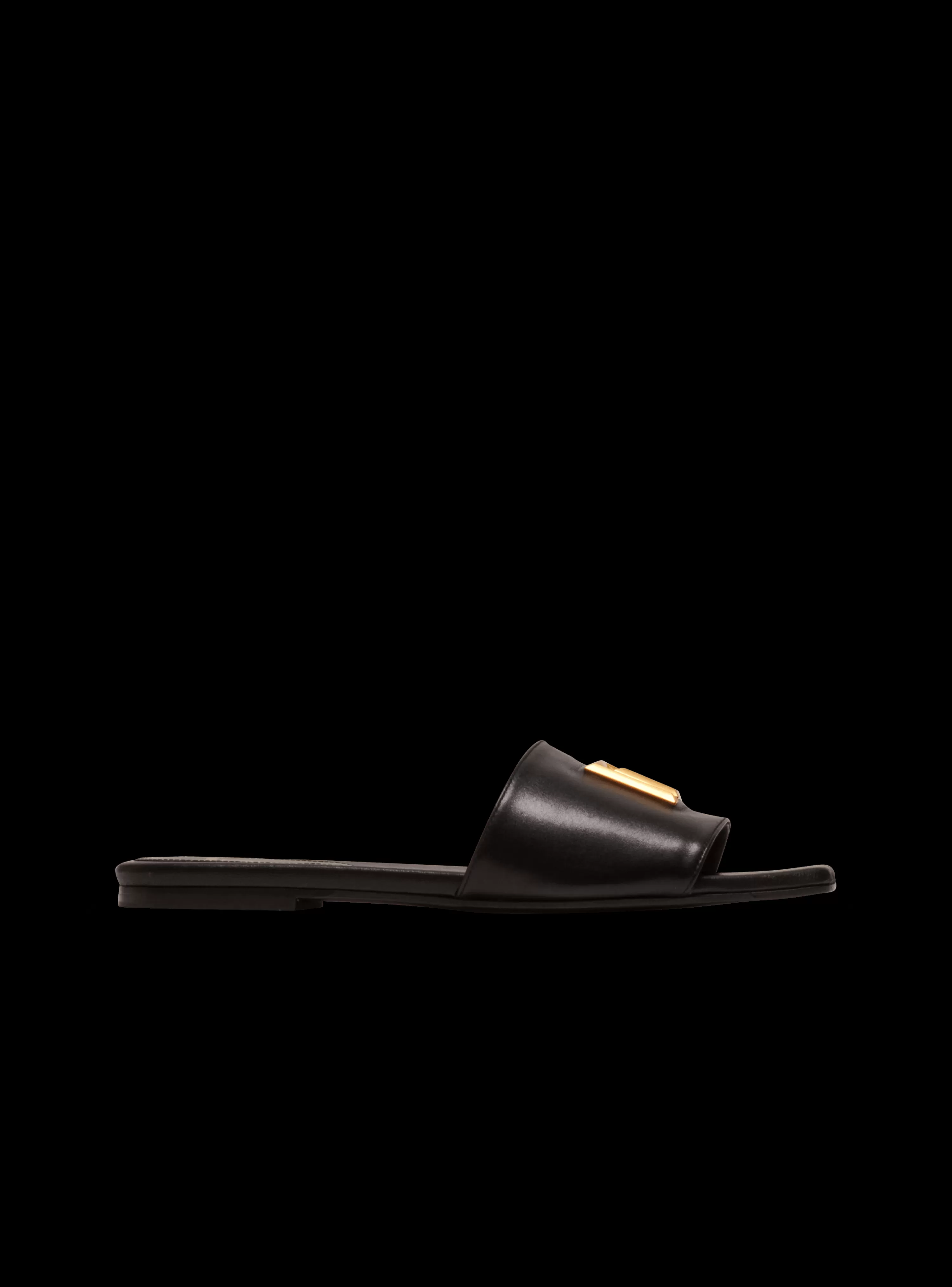 Women Balmain Dafne Smooth Calfskin Leather Mules