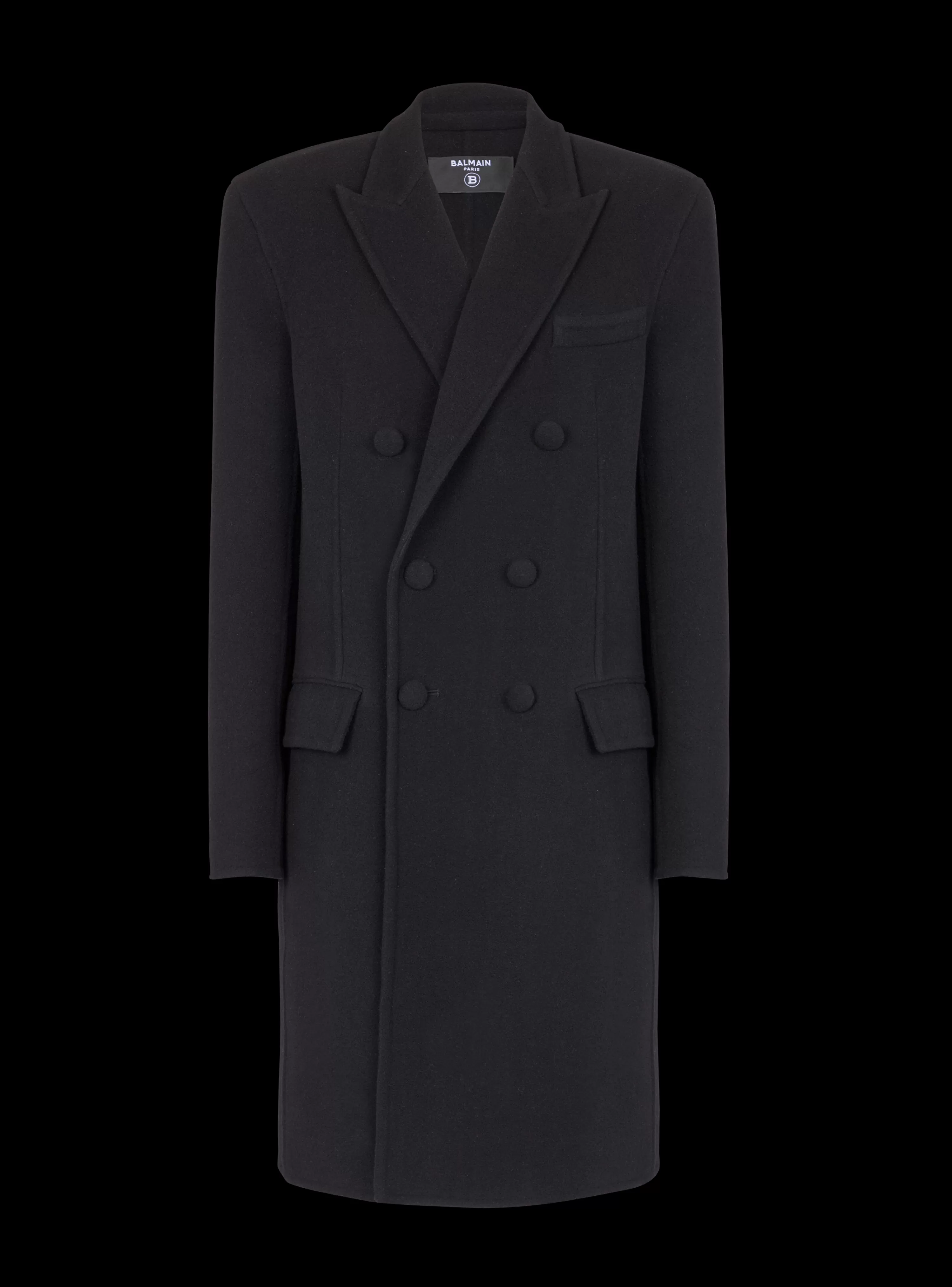 Balmain Double Face Wool And Cashmere Coat