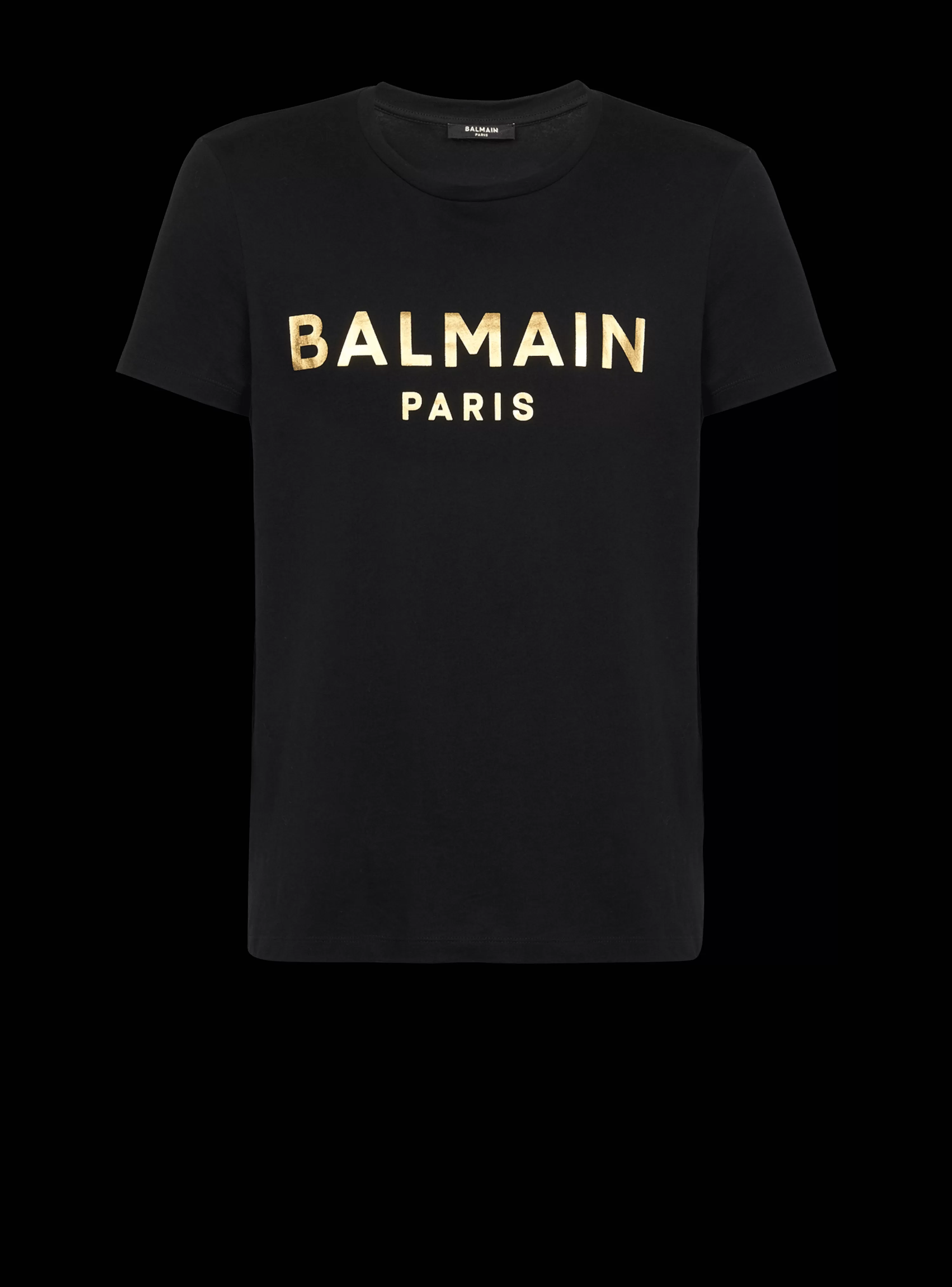 Balmain Eco-designed Cotton T-shirt With Paris Logo Print