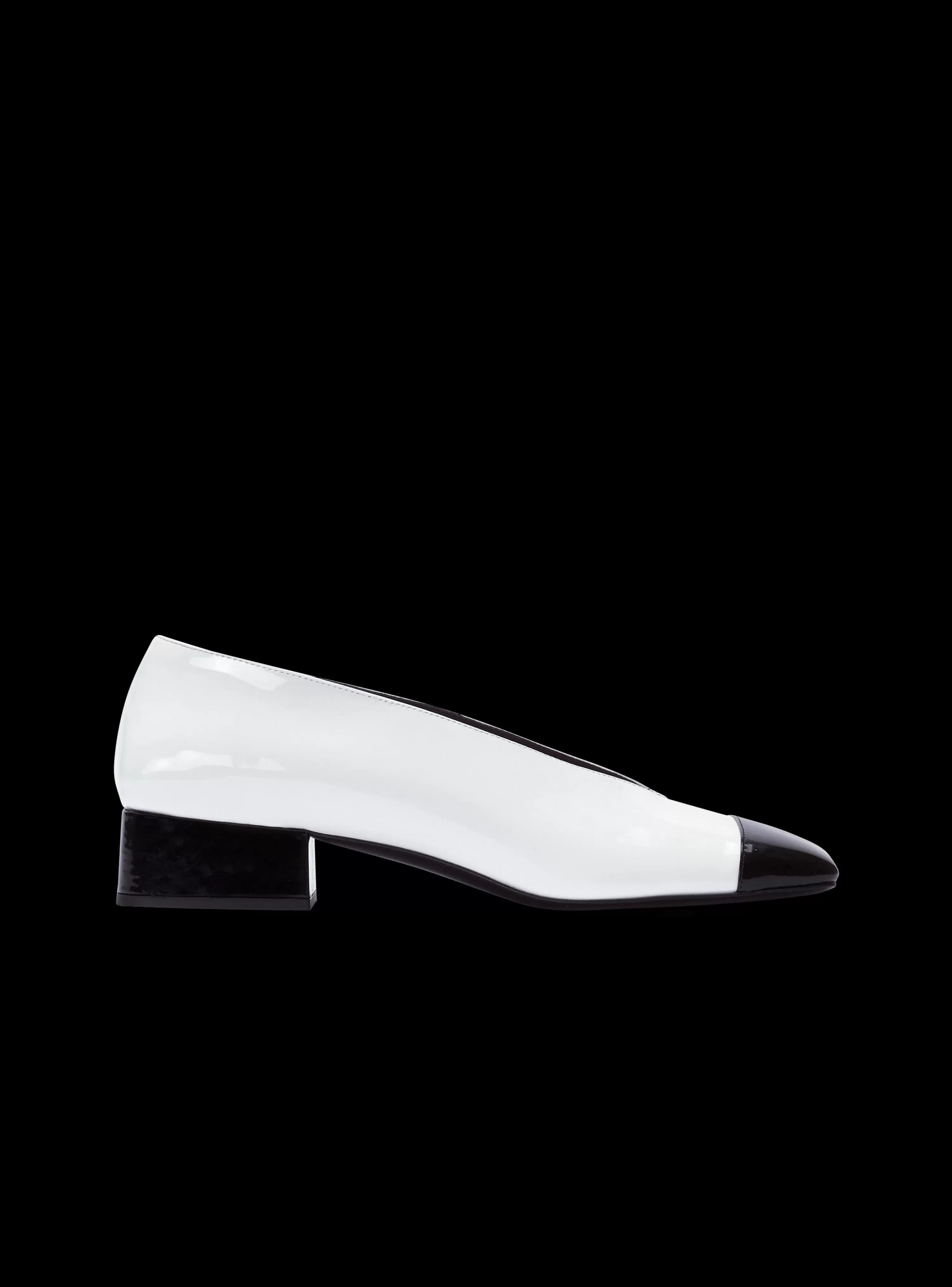 Women Balmain Eden Two-tone Patent Leather Ballet Flats