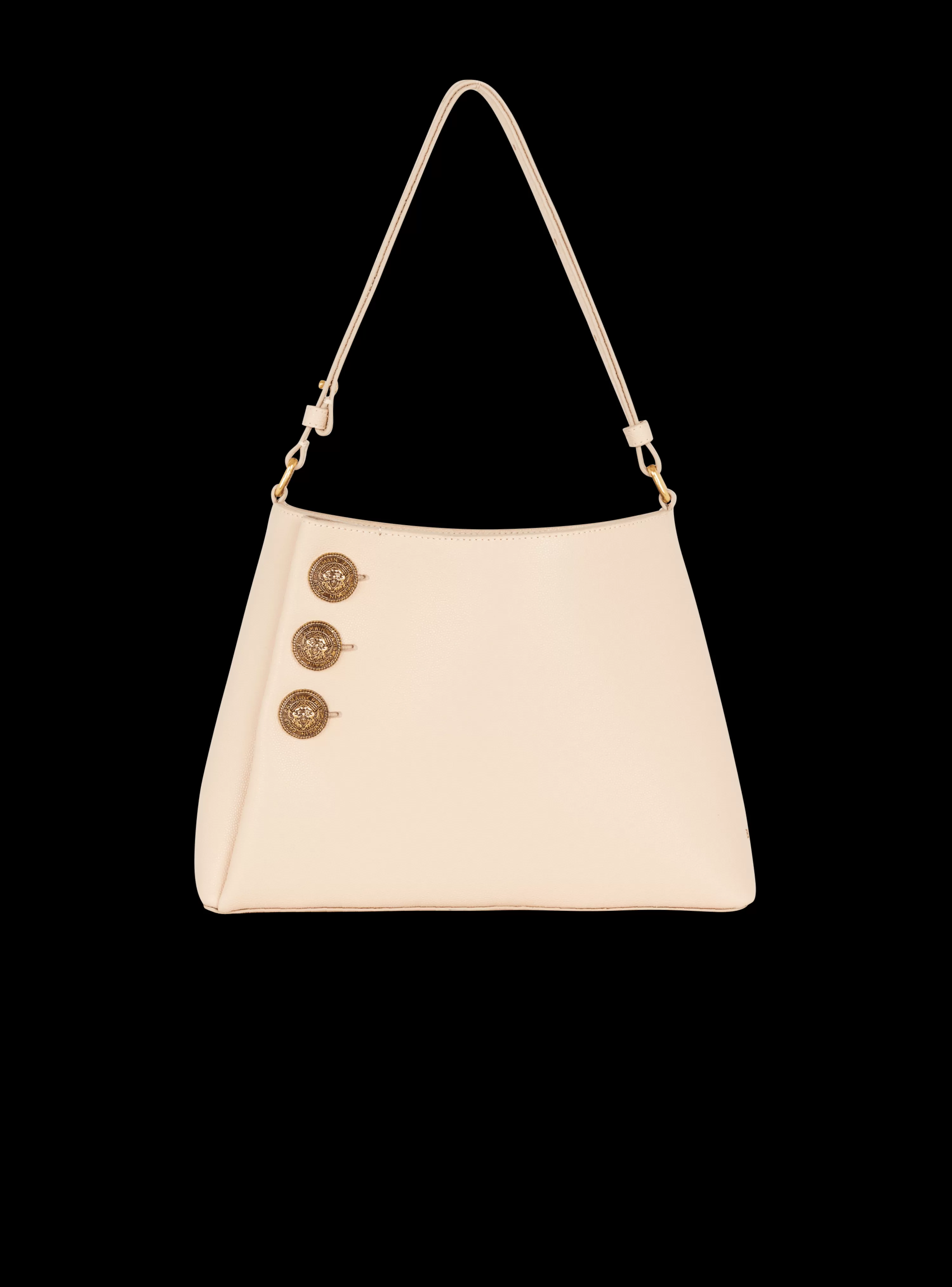 Women Balmain Emblème Handbag In Grained Leather