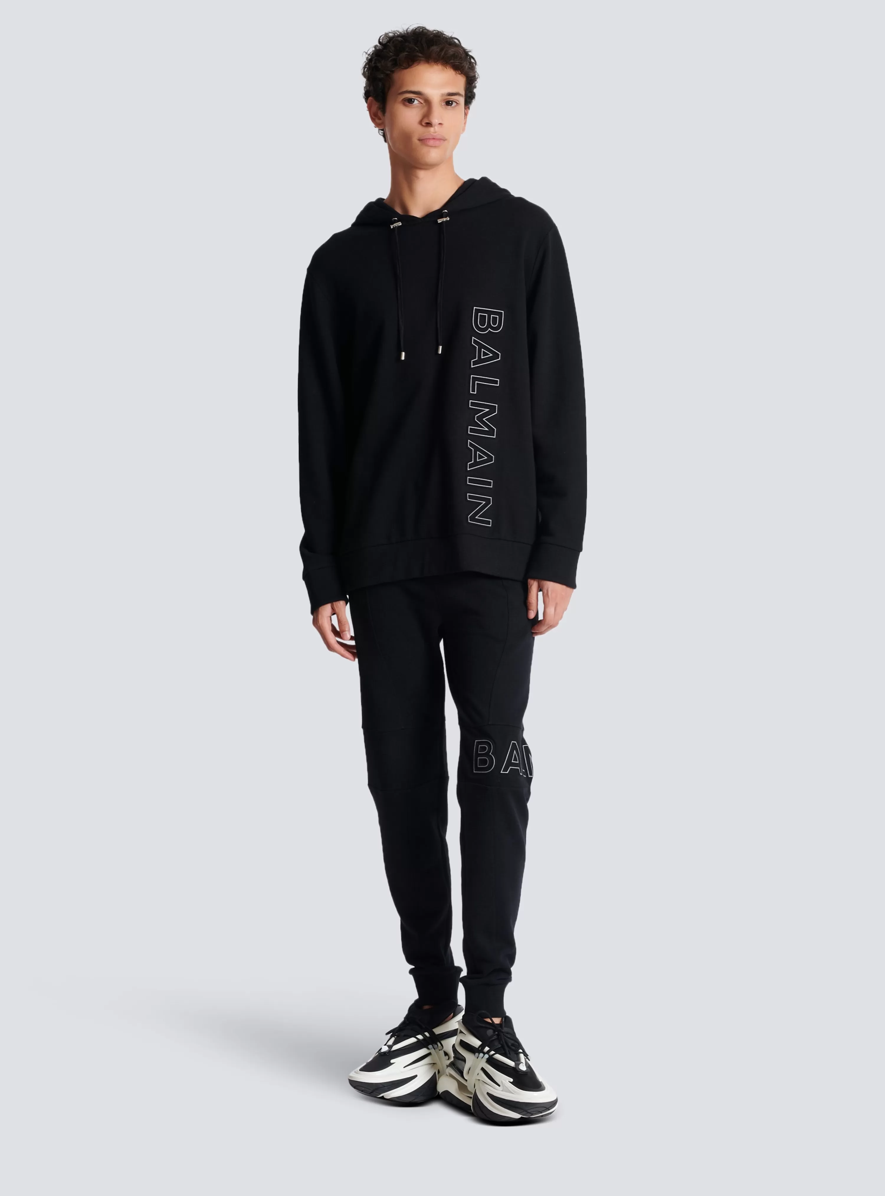 Balmain Embossed Hooded Sweatshirt