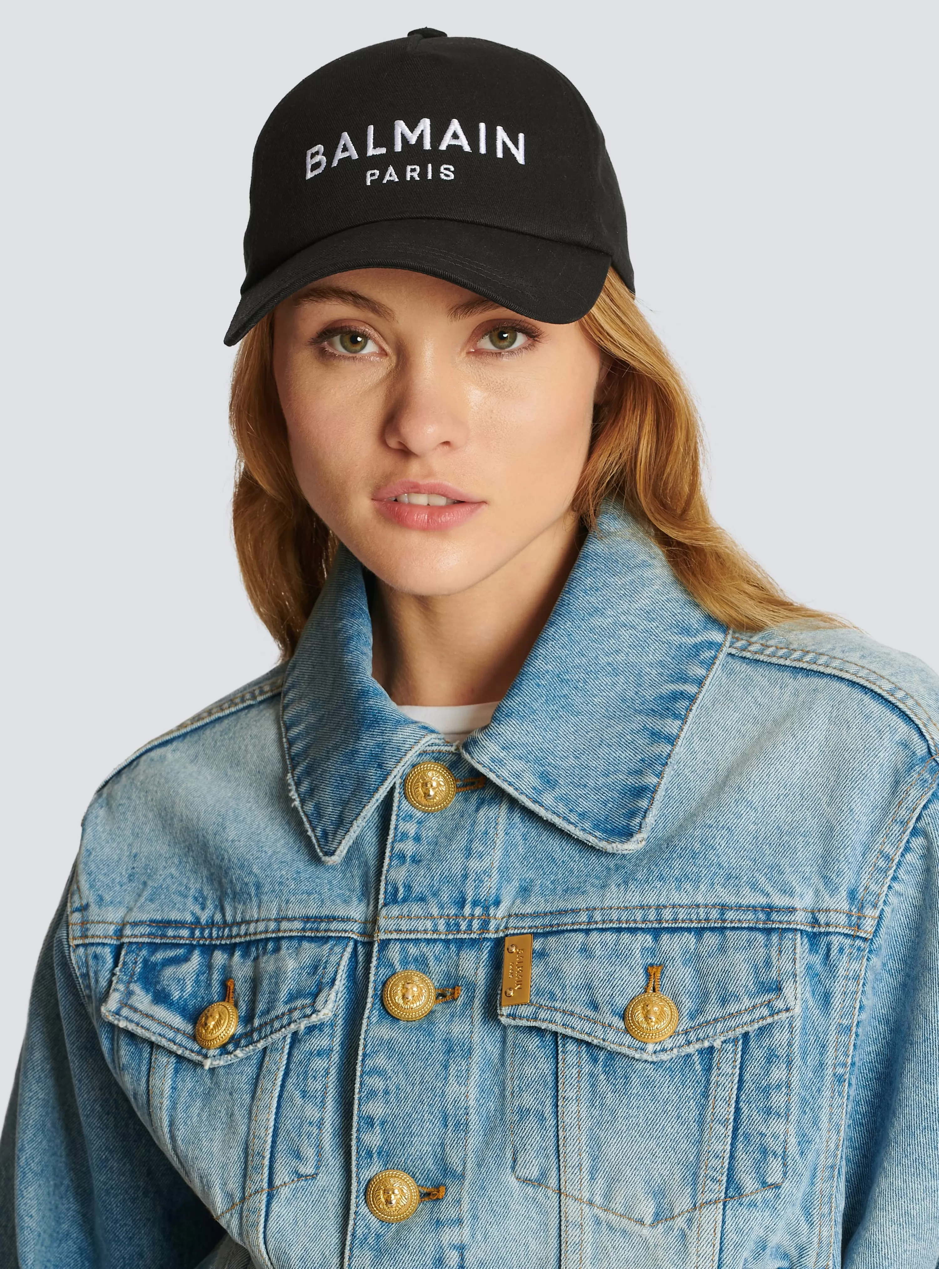 Women Balmain Embroidered Paris Cap