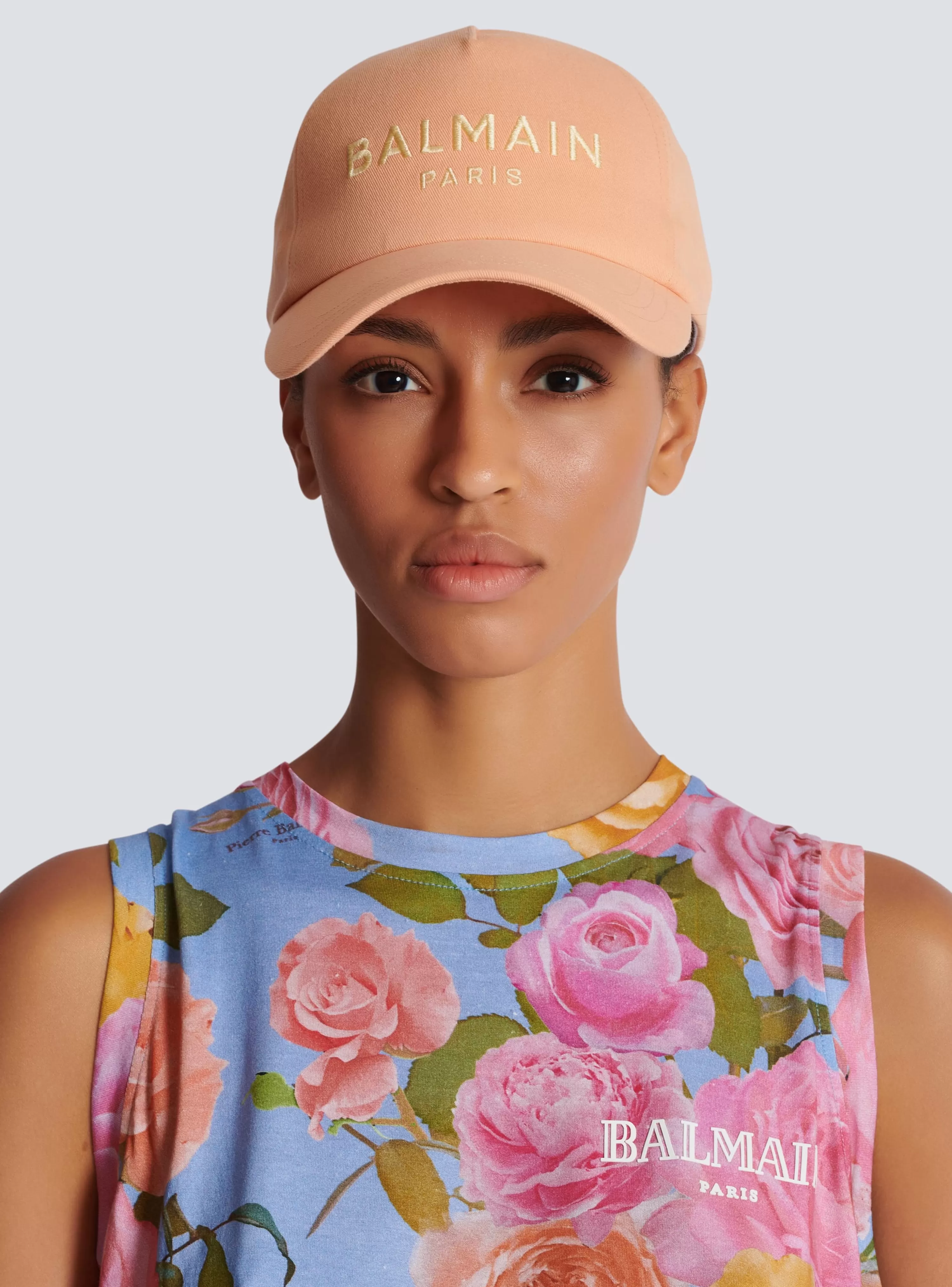 Women Balmain Embroidered Paris Cap