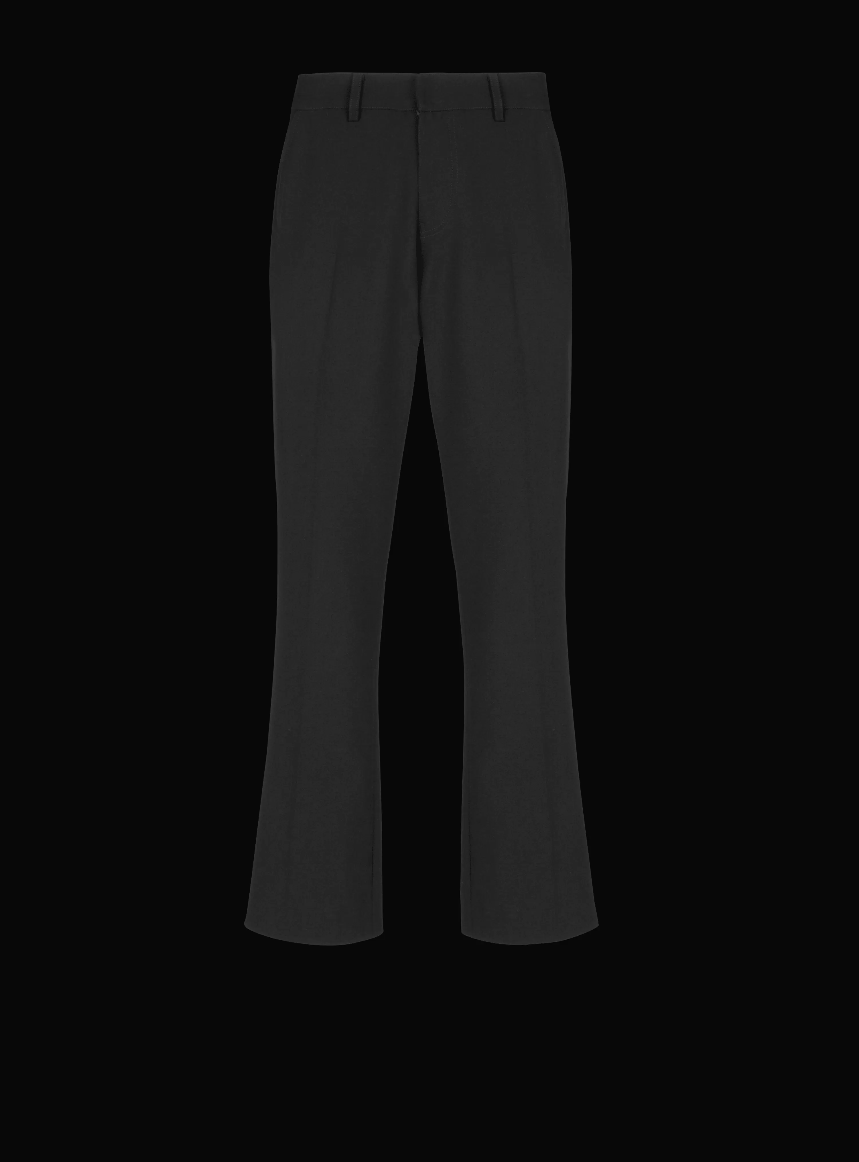 Balmain Flared Trousers In Double Crepe