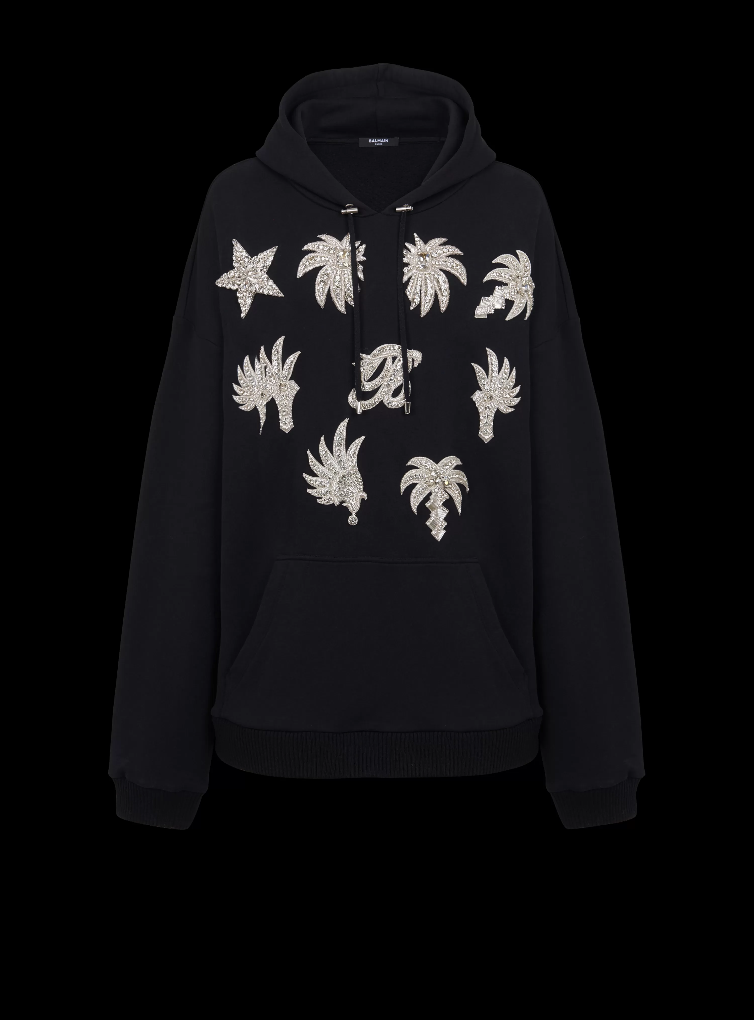 Balmain Hoodie With Embroidered Badges