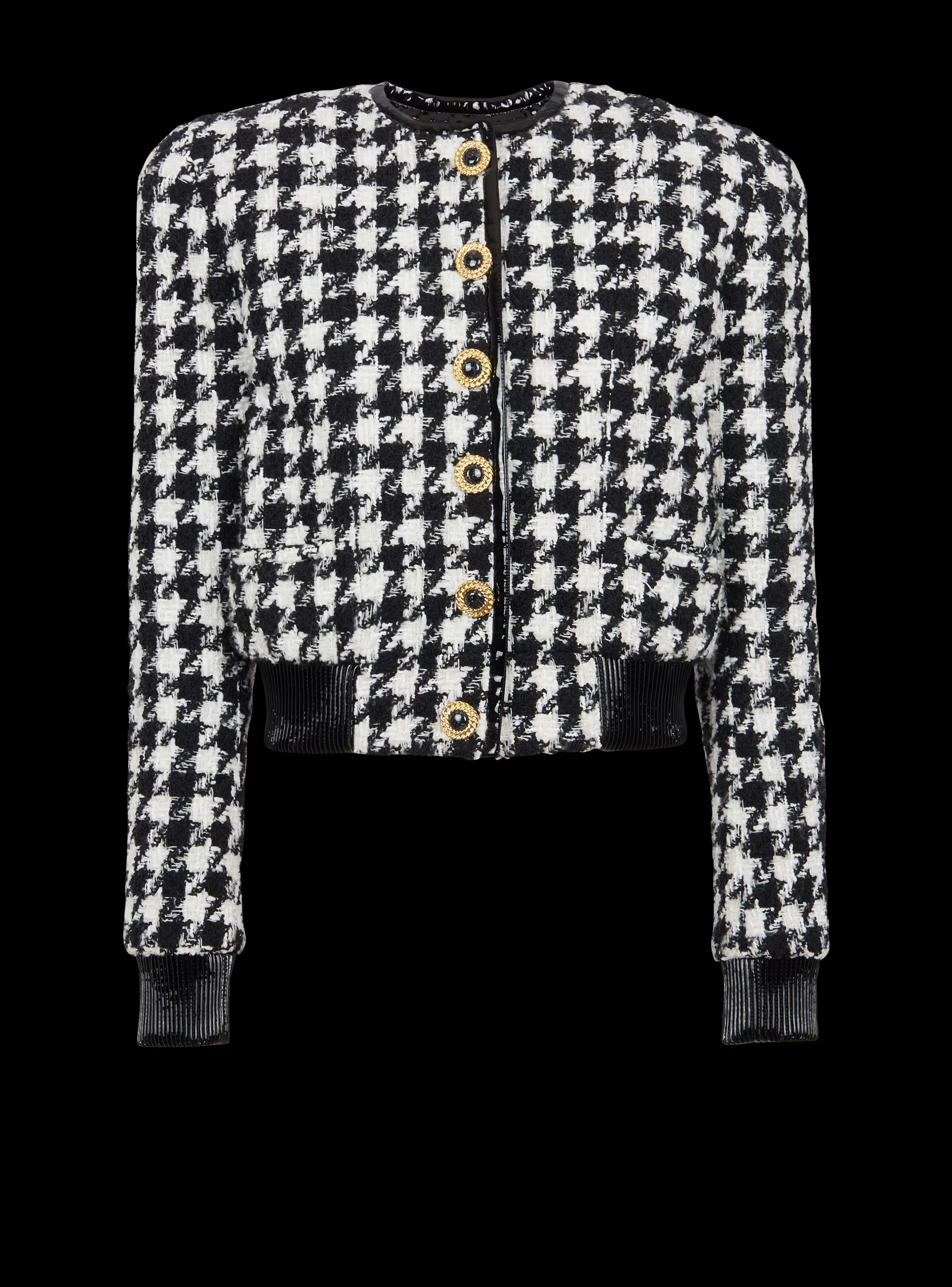 Women Balmain Houndstooth Tweed Jacket