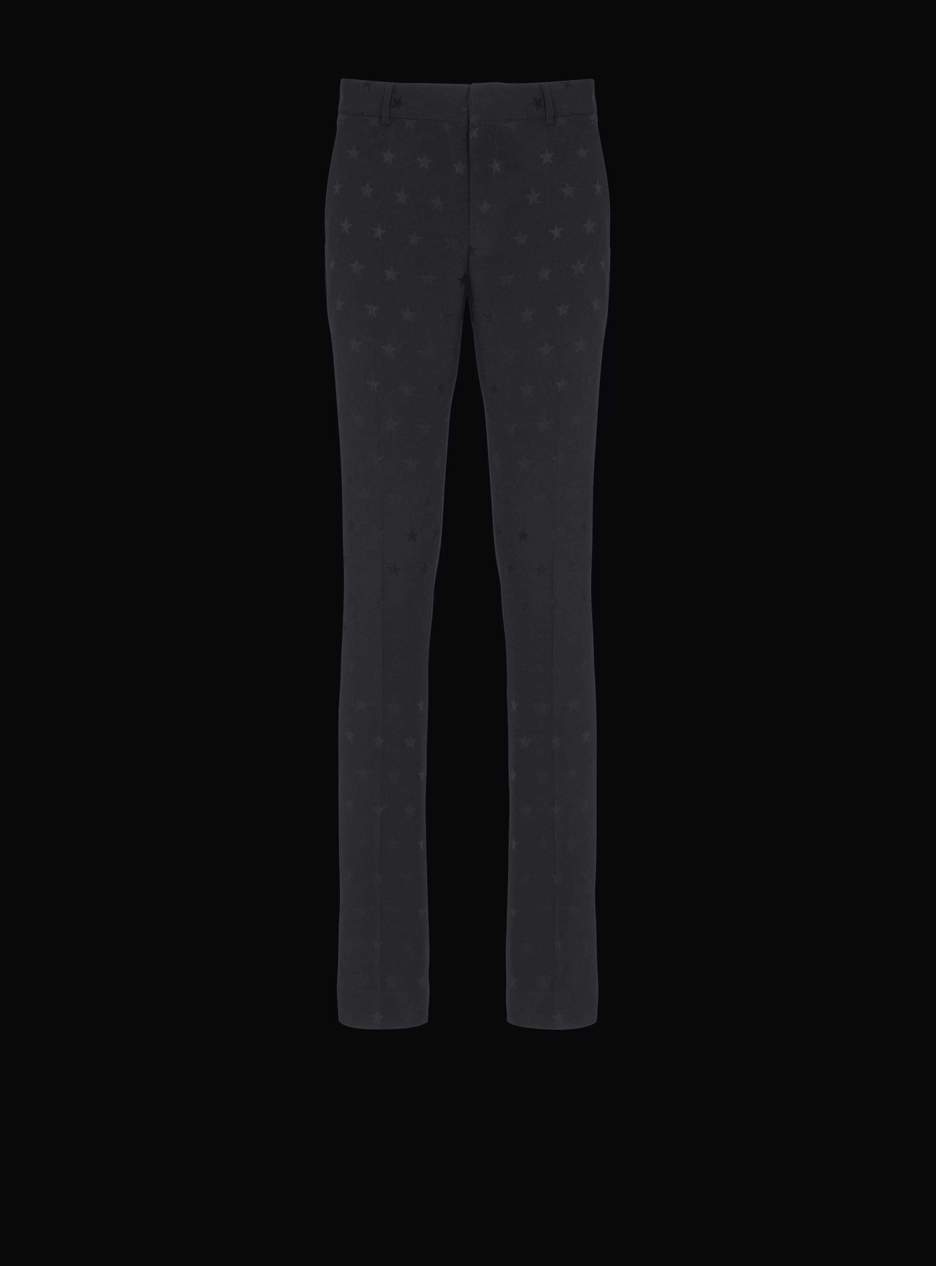 Balmain Jacquard Crepe Trousers With Stars