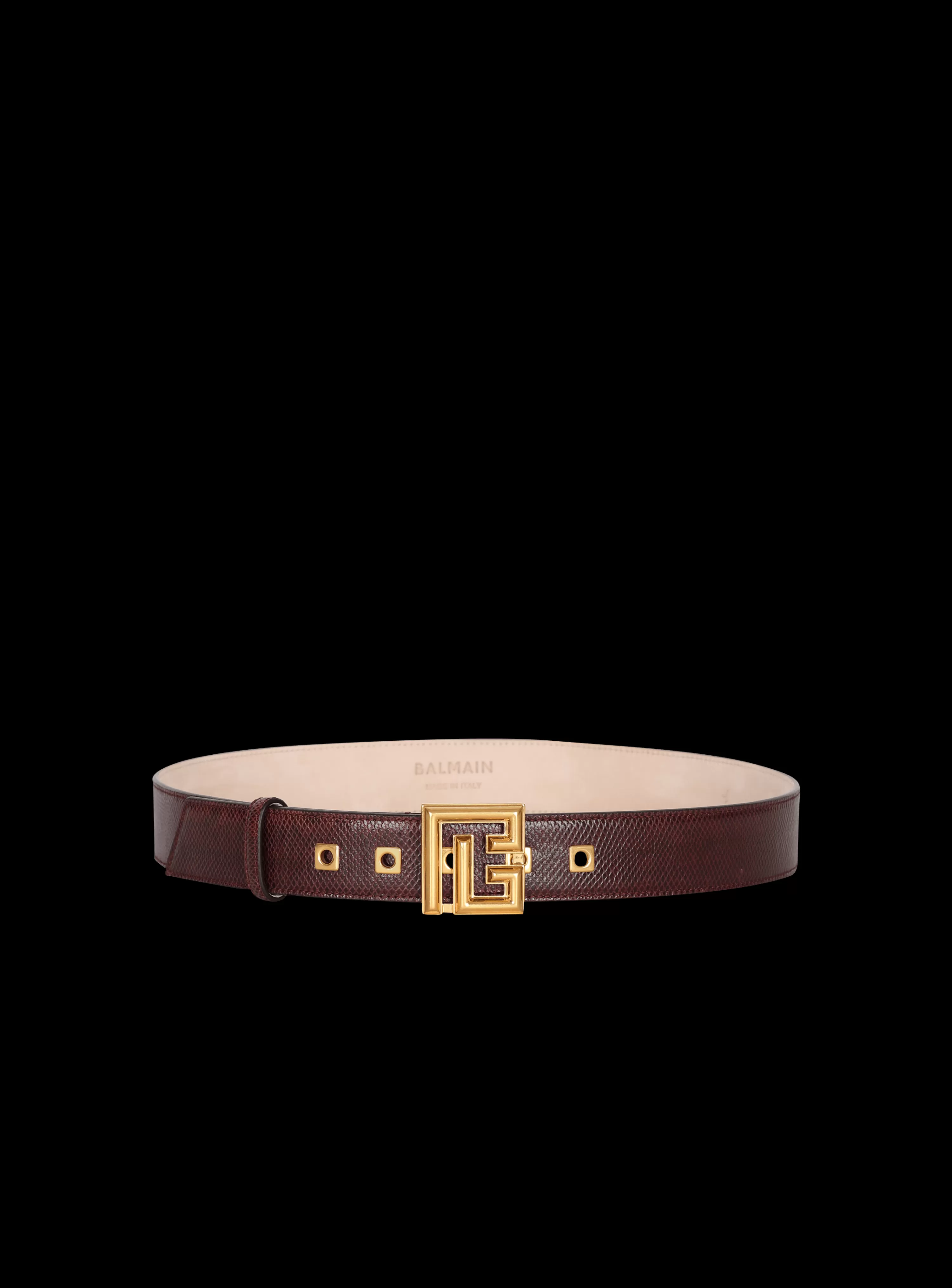 Women Balmain Karung Leather P-Belt