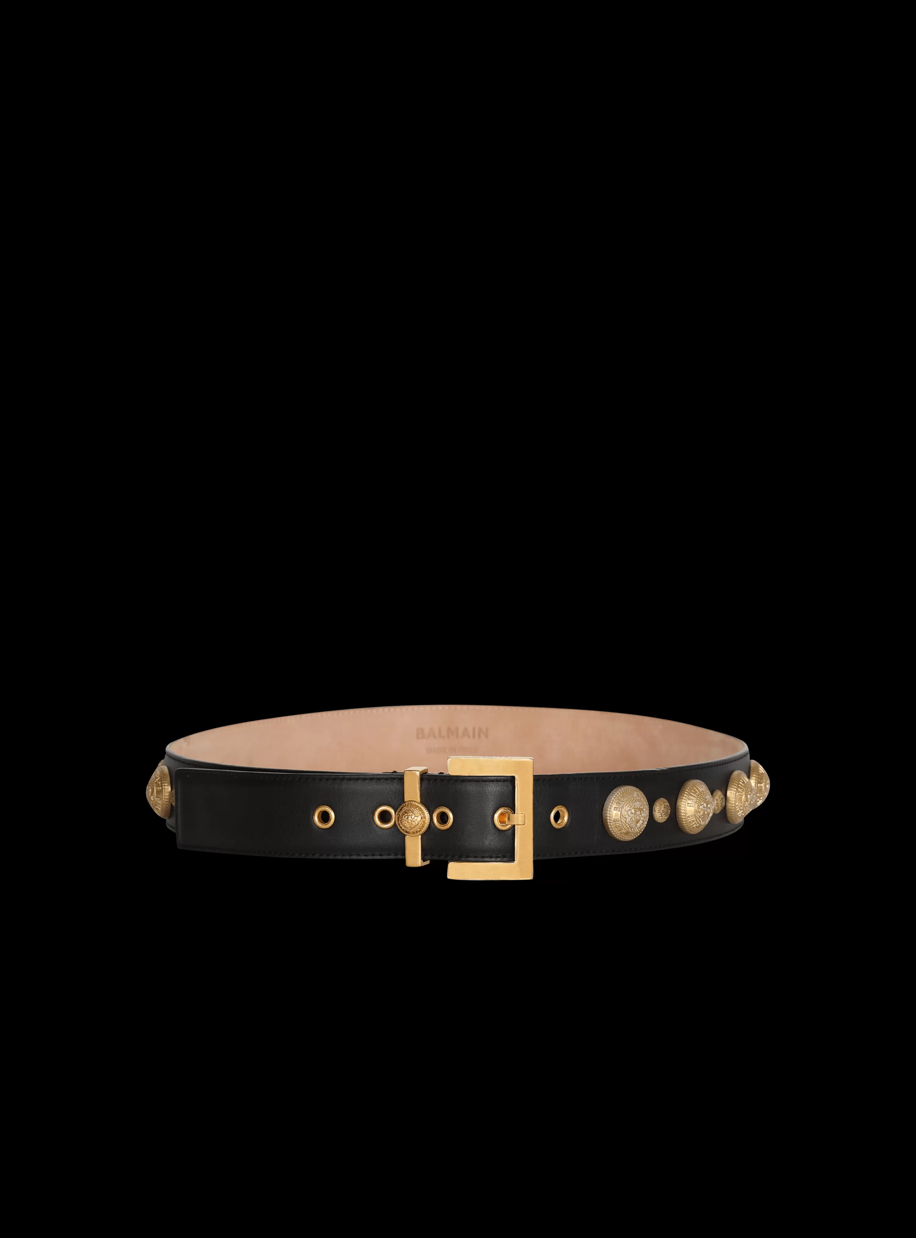 Women Balmain Leather 'Coin' Belt