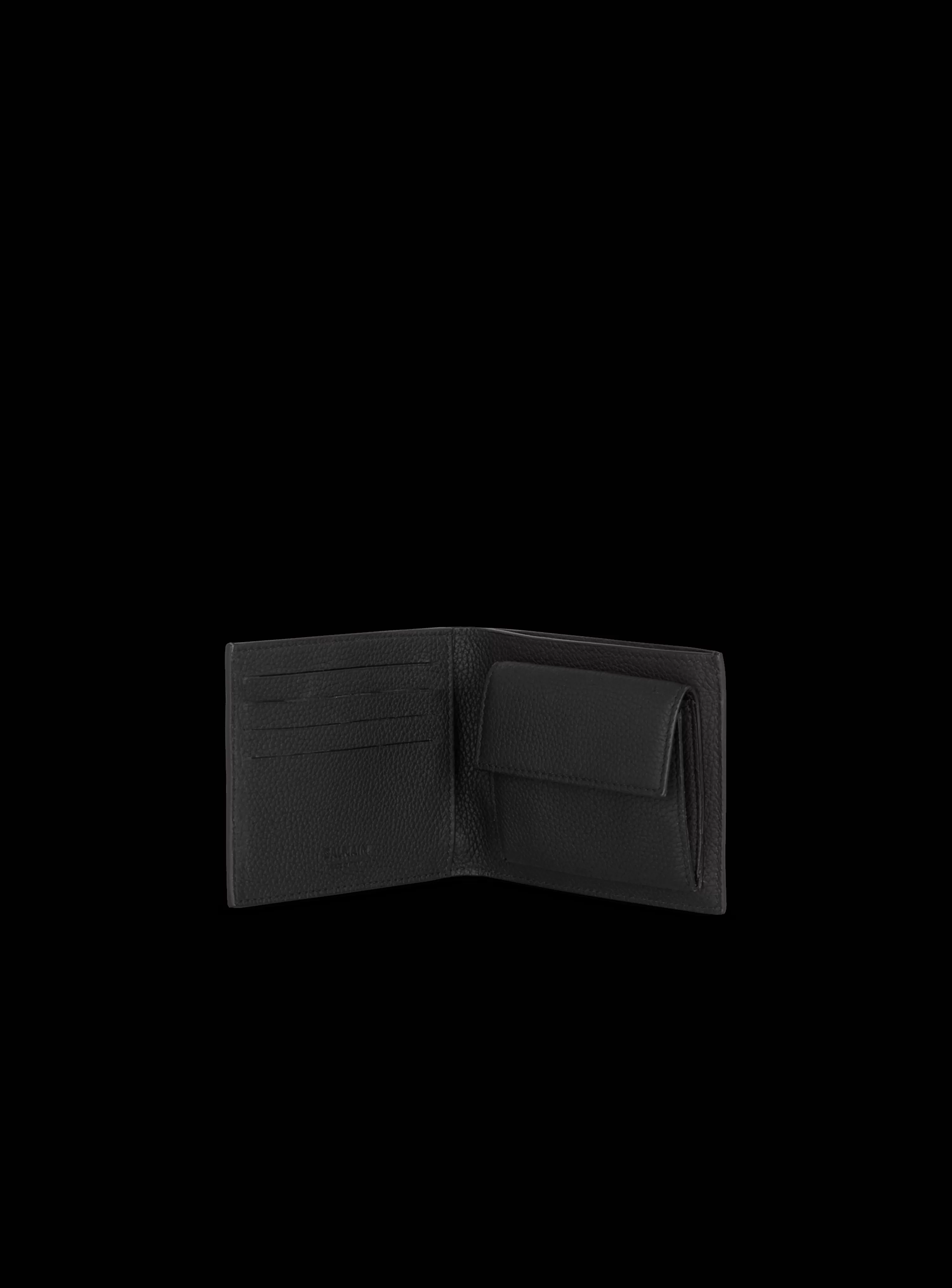 Balmain Leather Flap Wallet