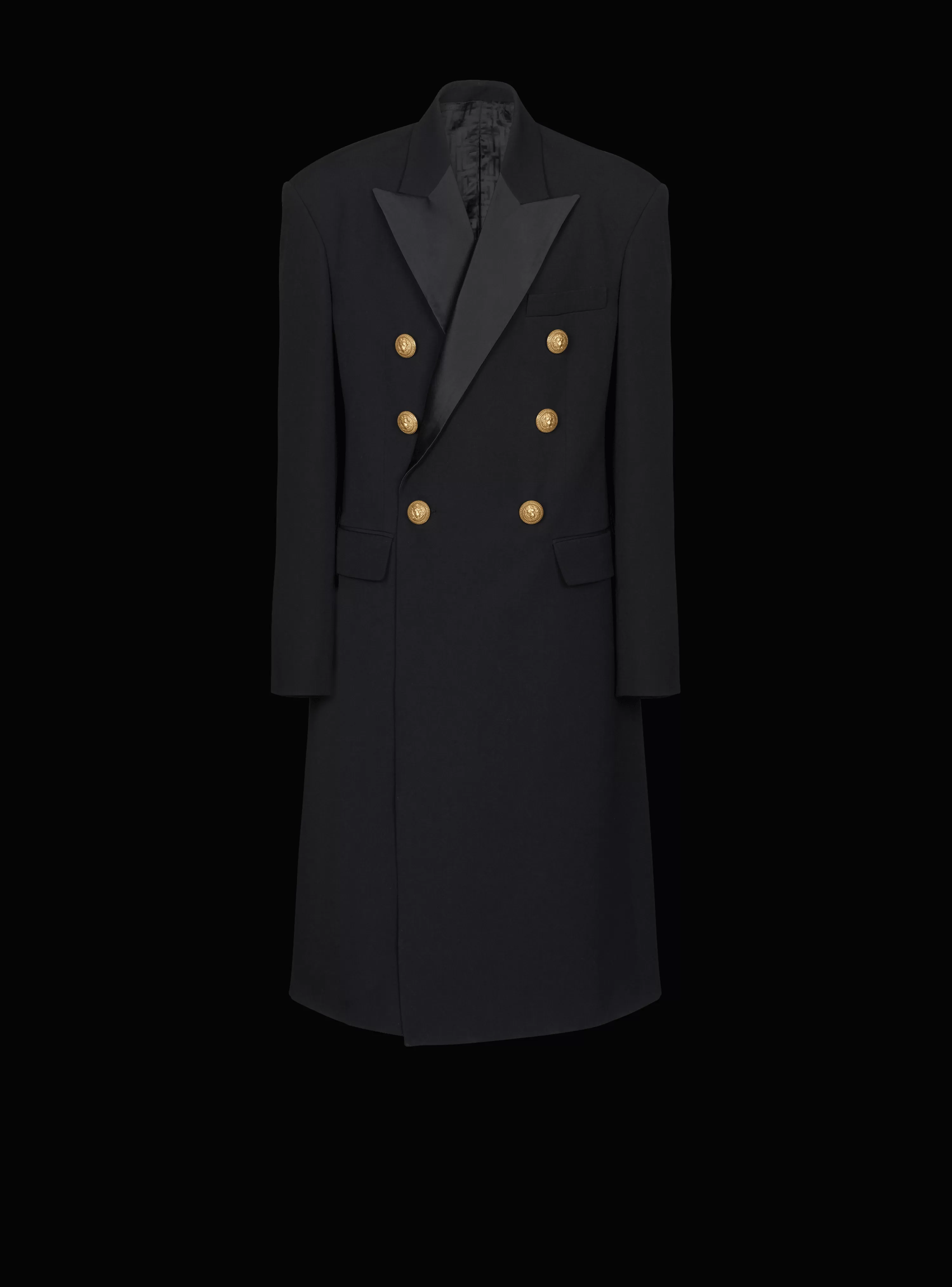 Women Balmain Long Military-style Coat