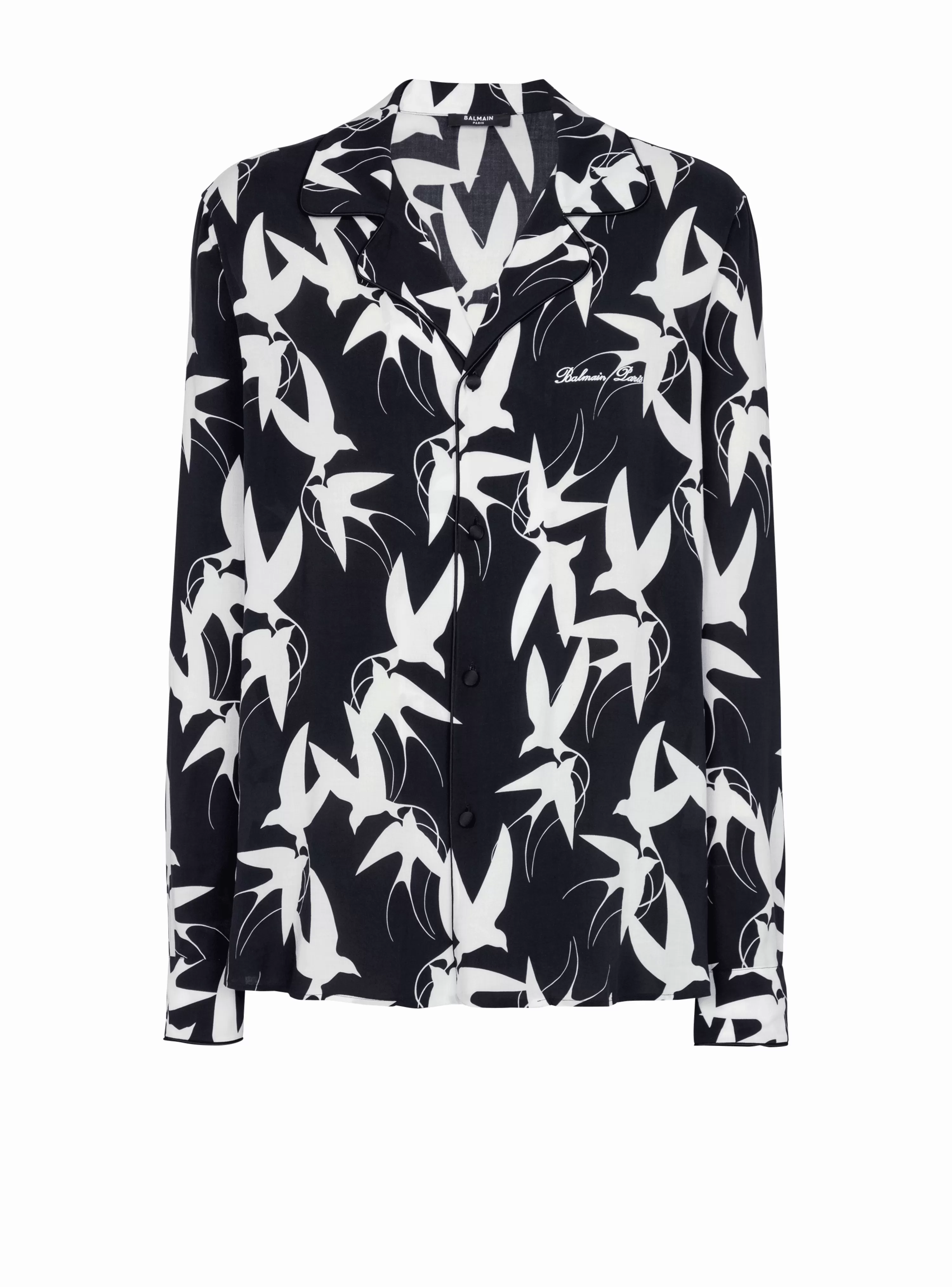 Balmain Loose Shirt With Swallow Print