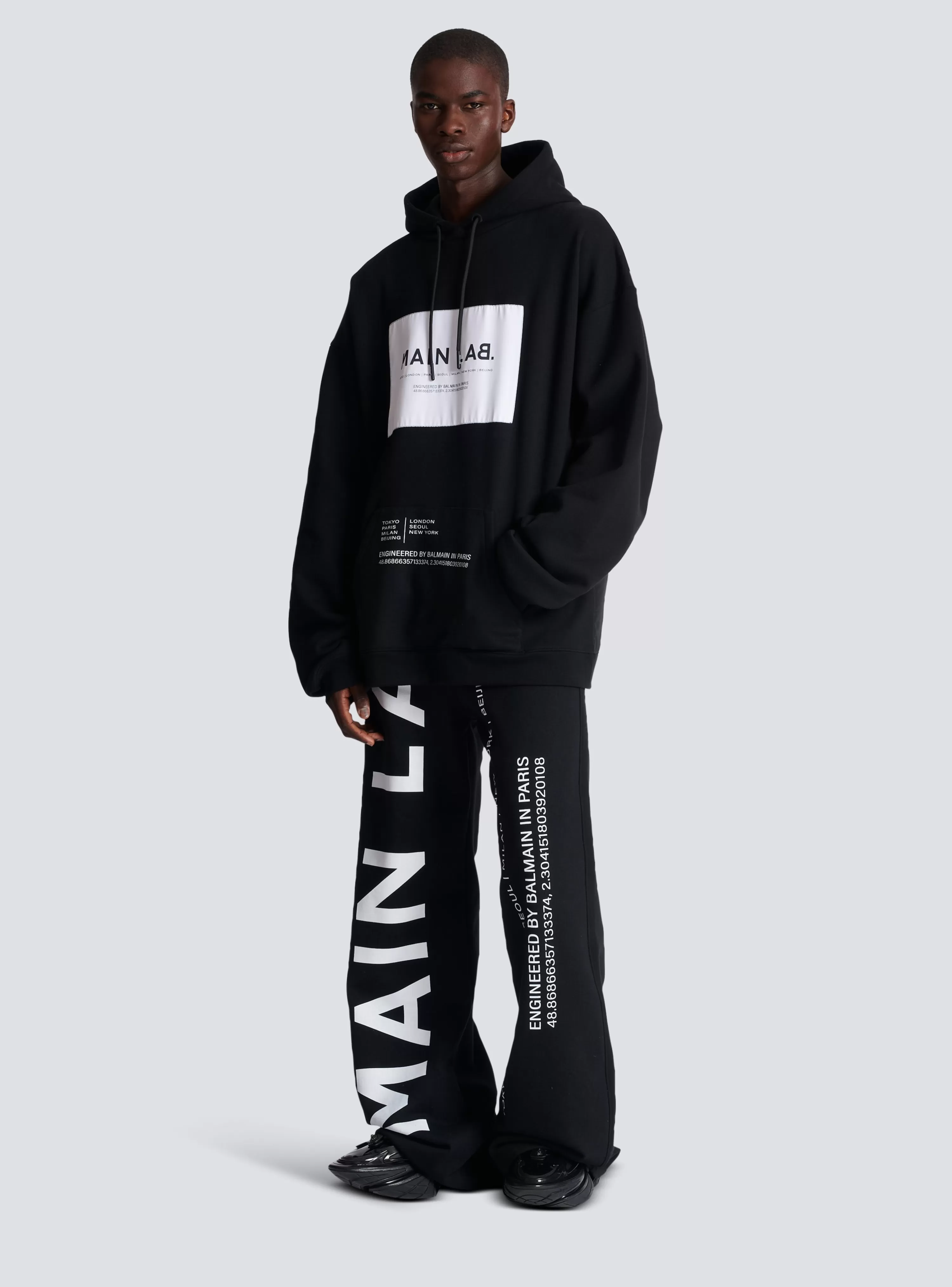 Balmain Main Lab Label Hoodie