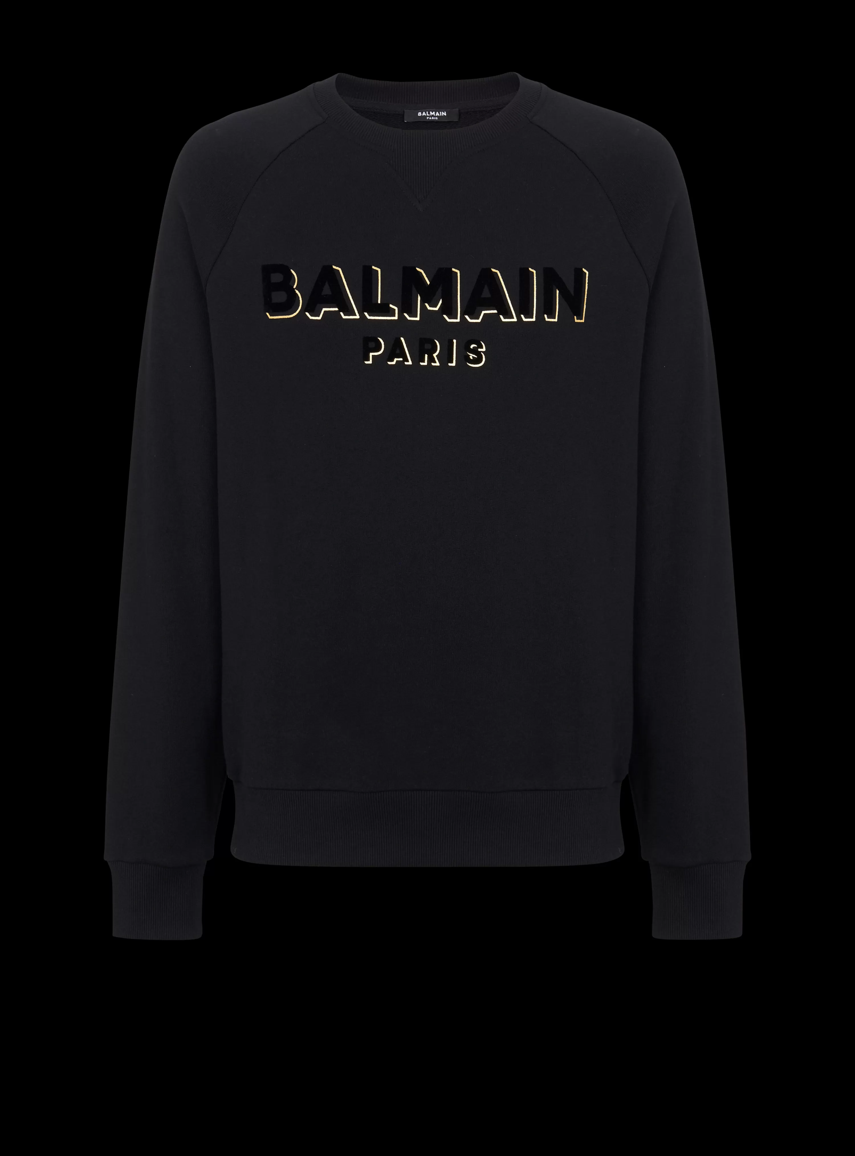 Balmain Metallic Flocked Sweatshirt