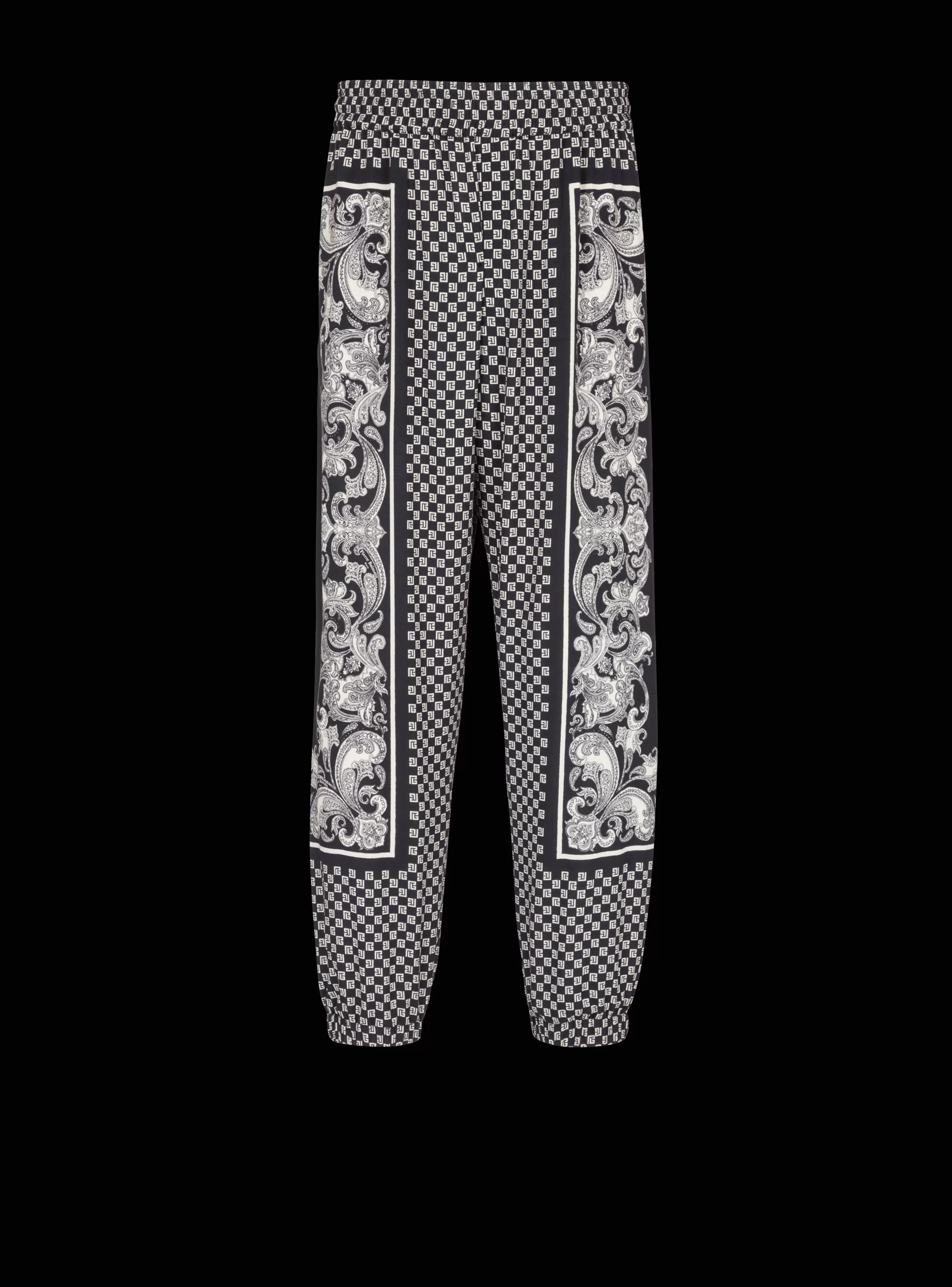 Balmain Mini Monogram Paisley Print Trousers