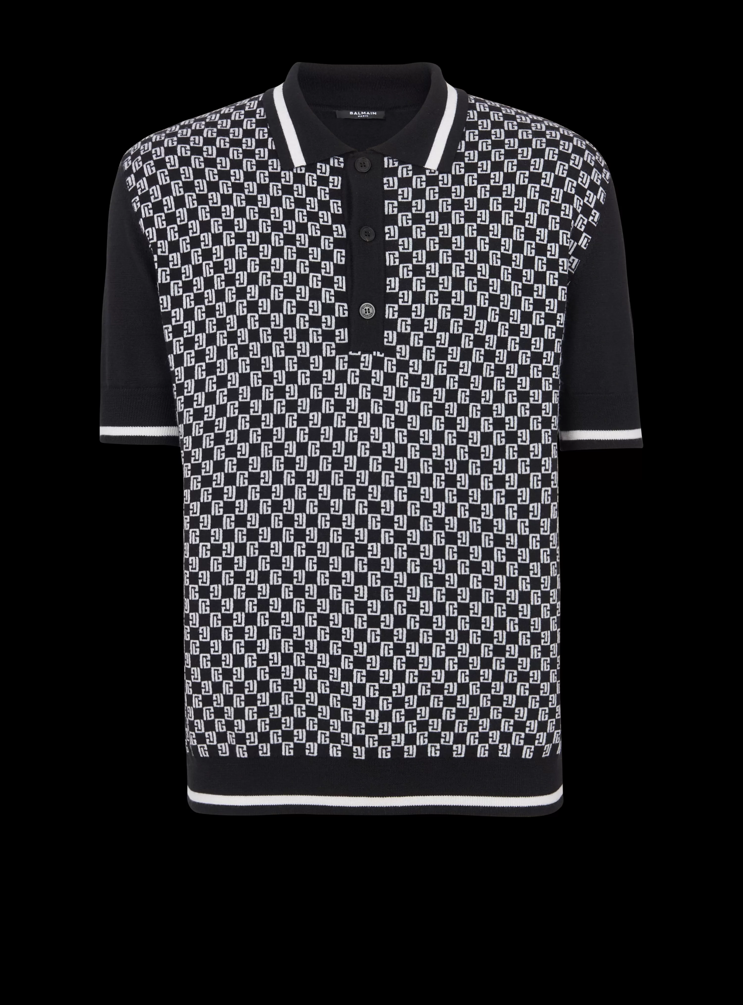 Balmain Mini Monogram Polo Shirt