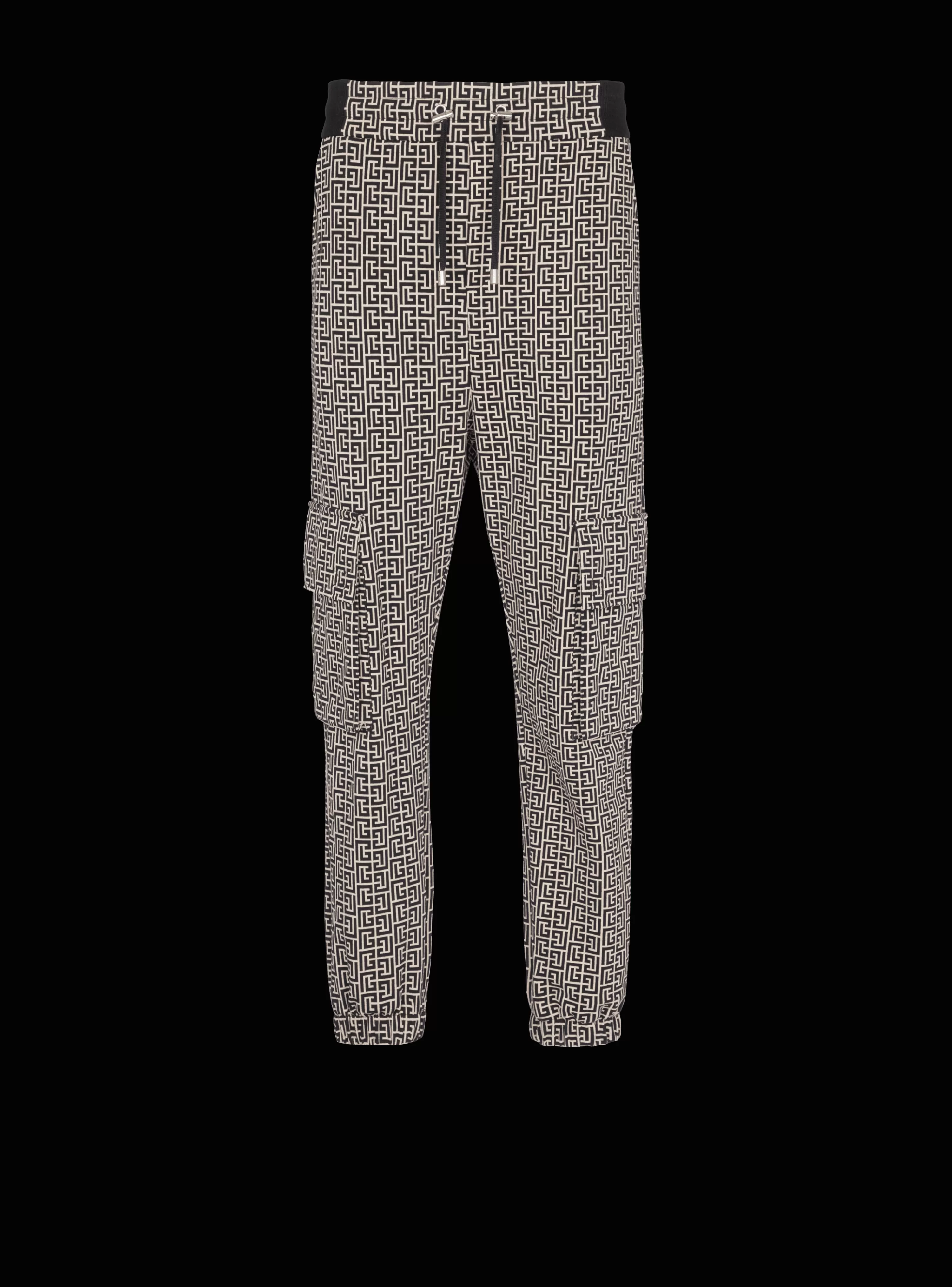 Balmain Monogram Jacquard Cargo Joggers