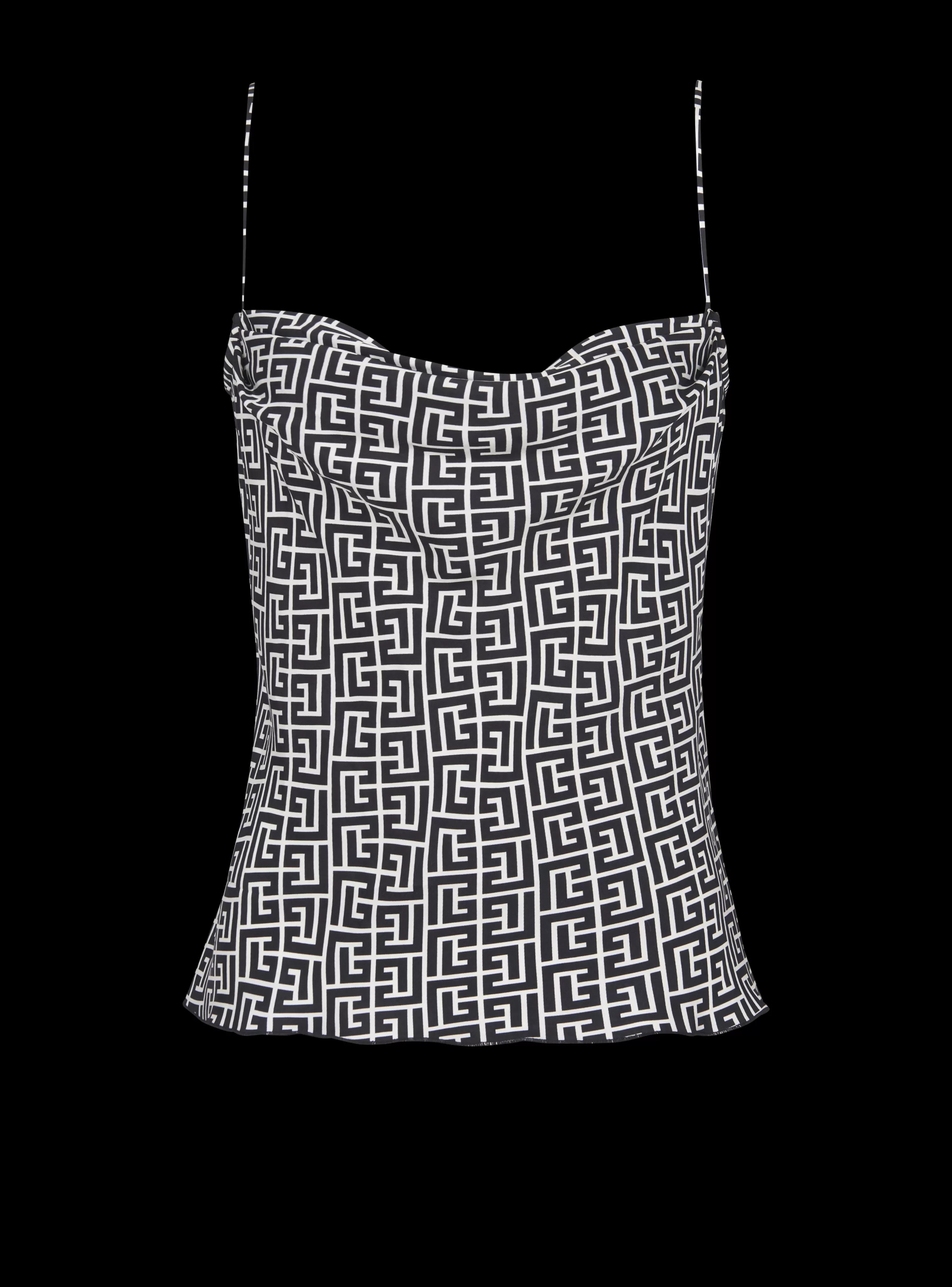 Women Balmain Monogrammed Cami Top