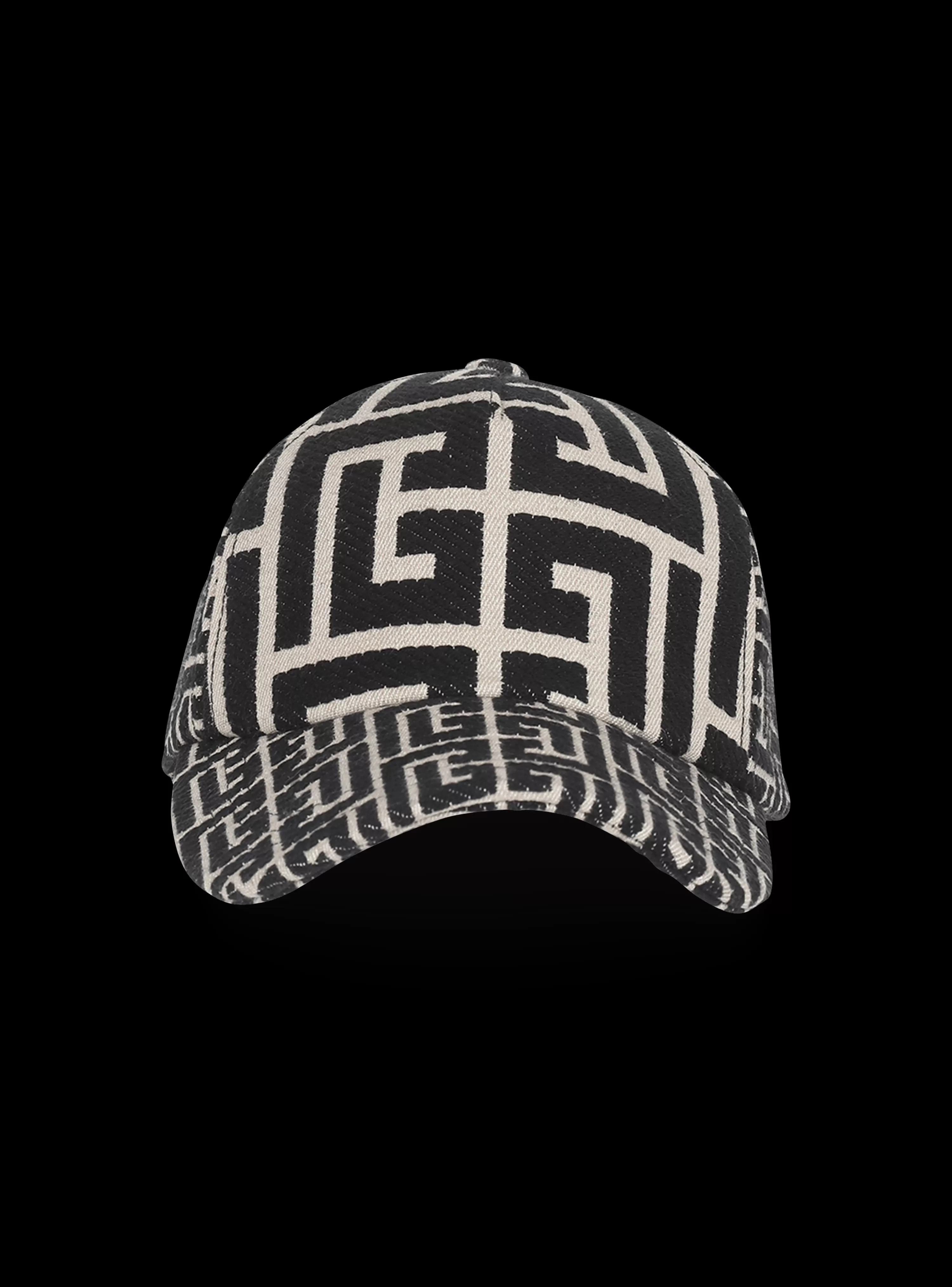 Women Balmain Monogrammed Jacquard Cap