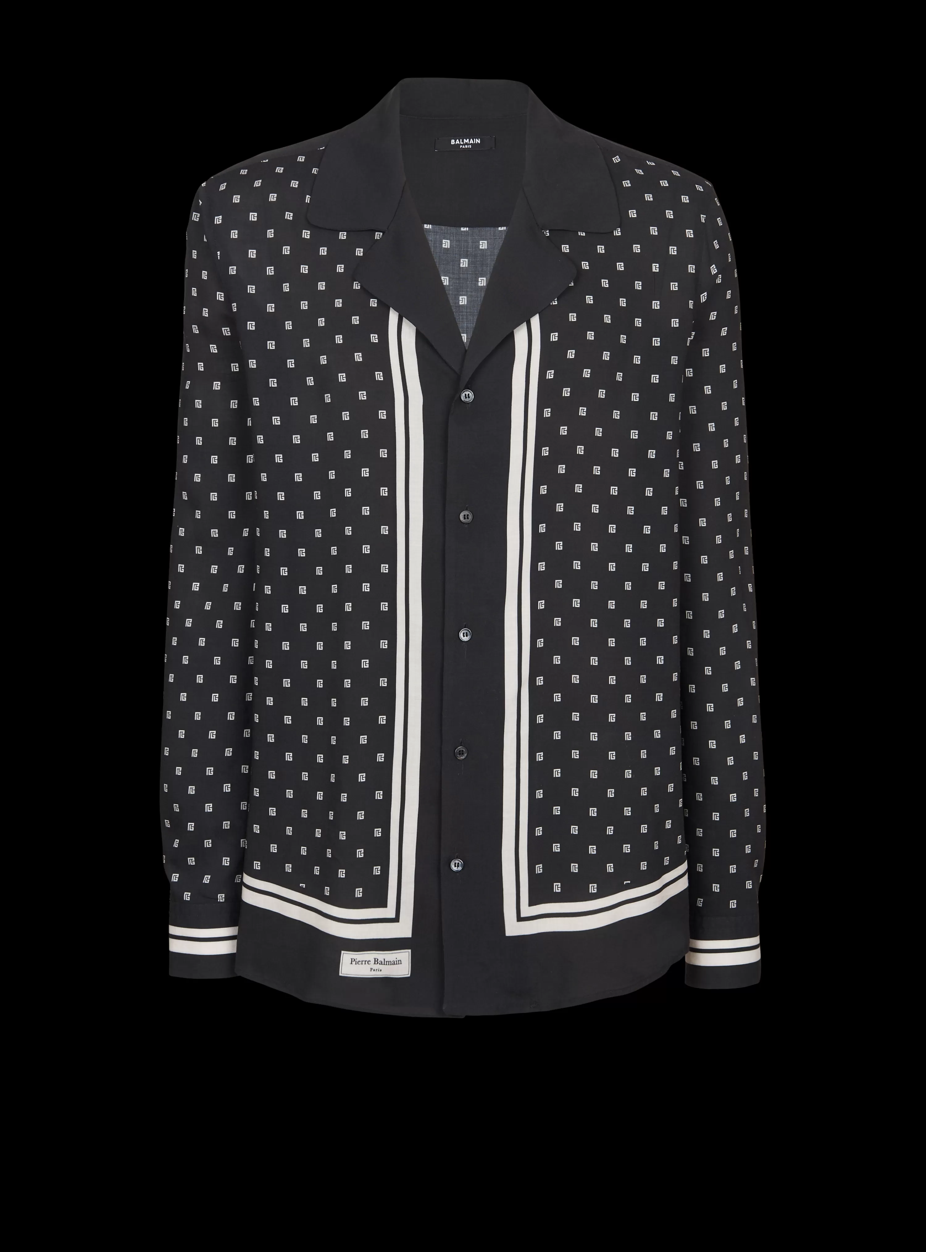 Balmain Monogrammed Scarf-print Shirt