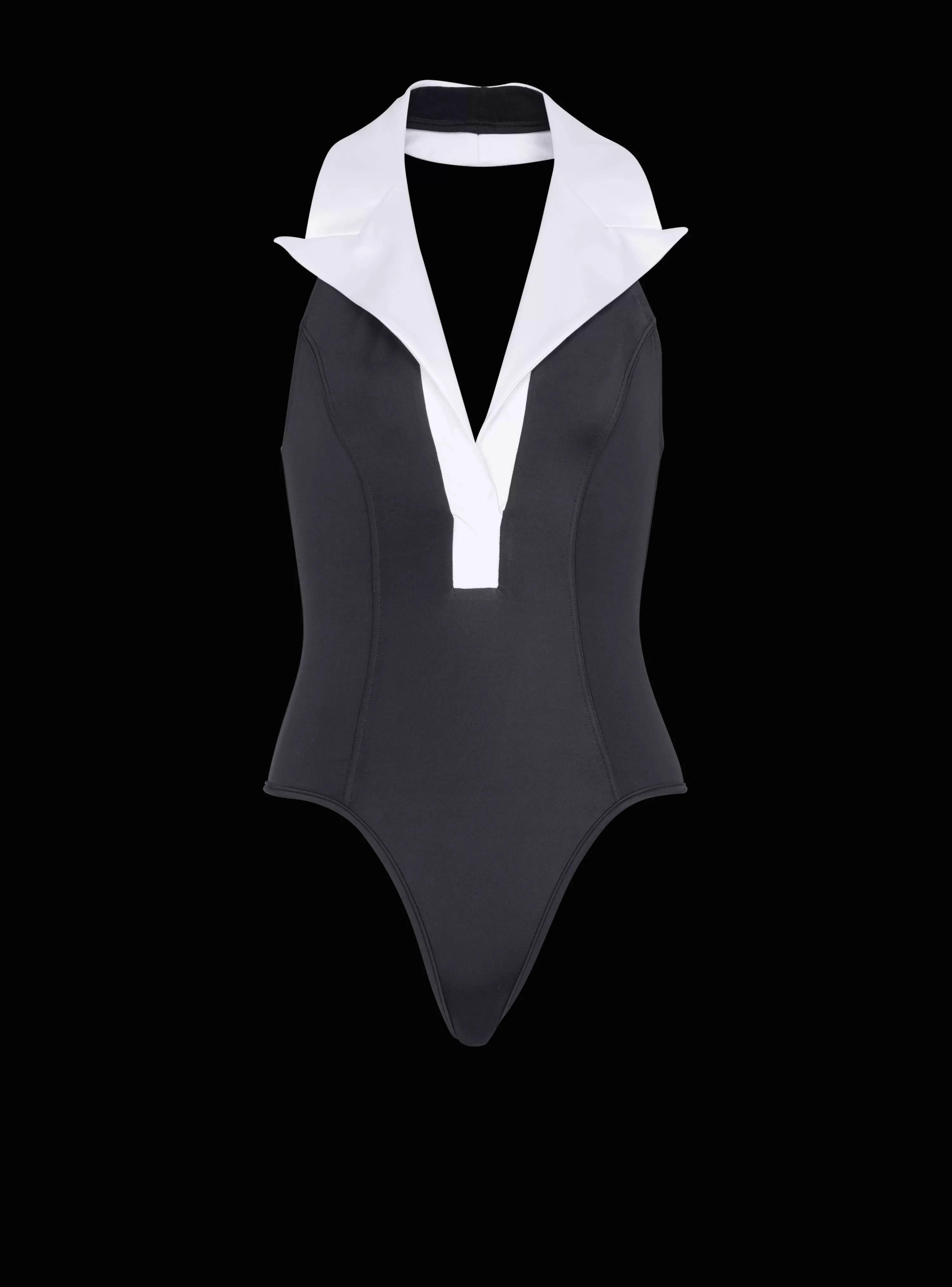 Women Balmain One-piece Swimsuit With Contrasting Collar