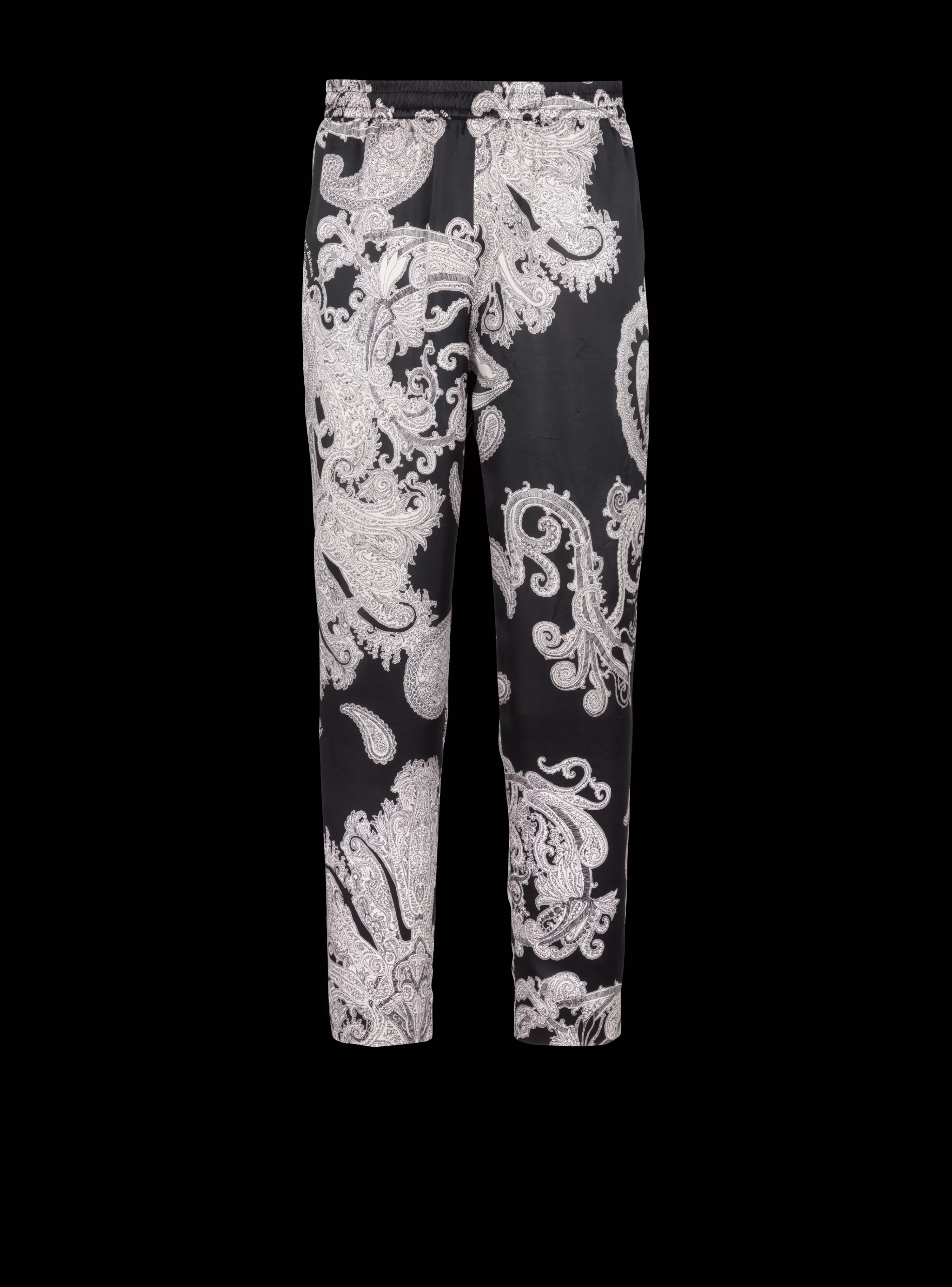 Balmain Paisley Print Silk Trousers