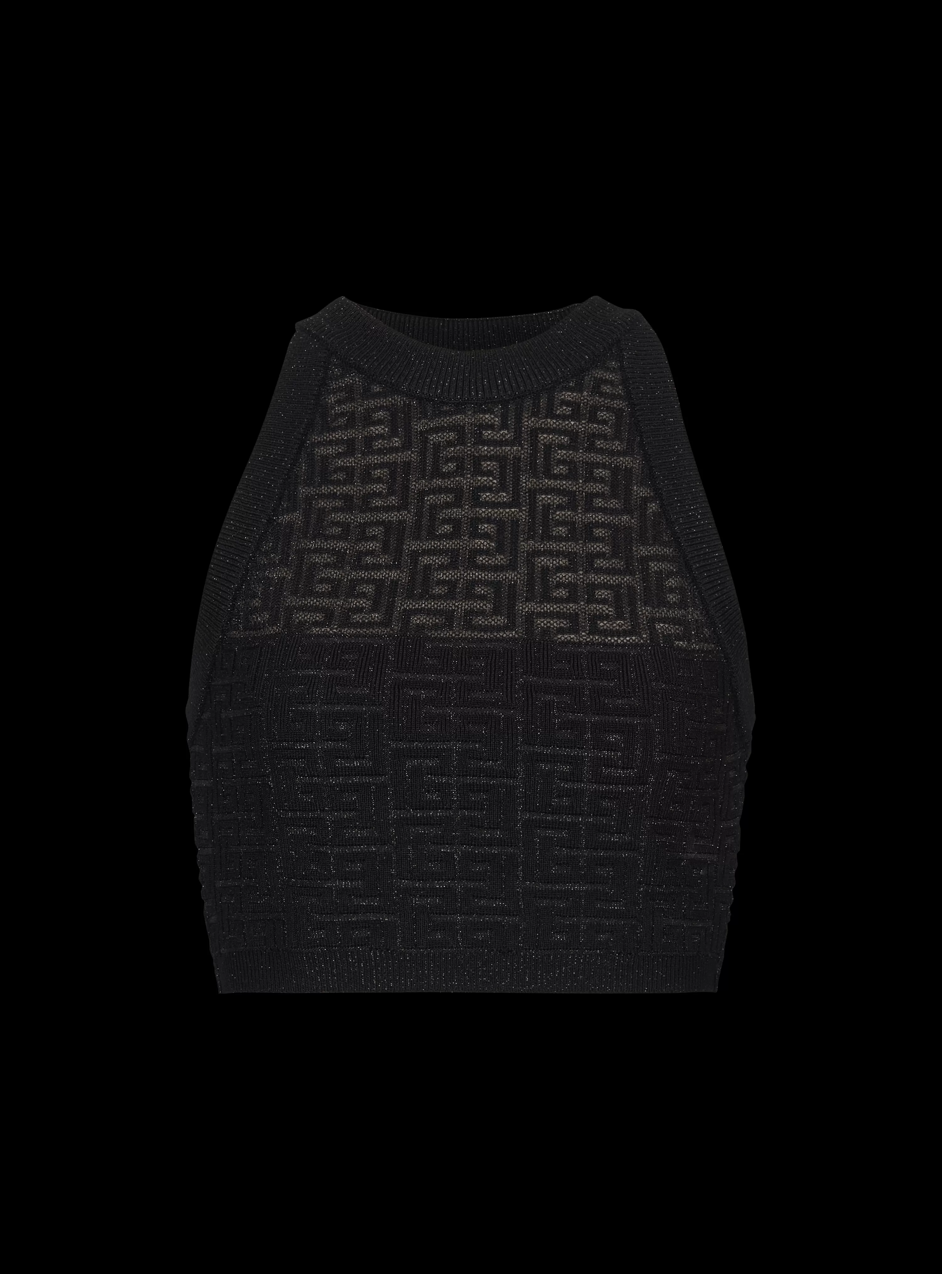 Women Balmain PB Labyrinth Knit Top