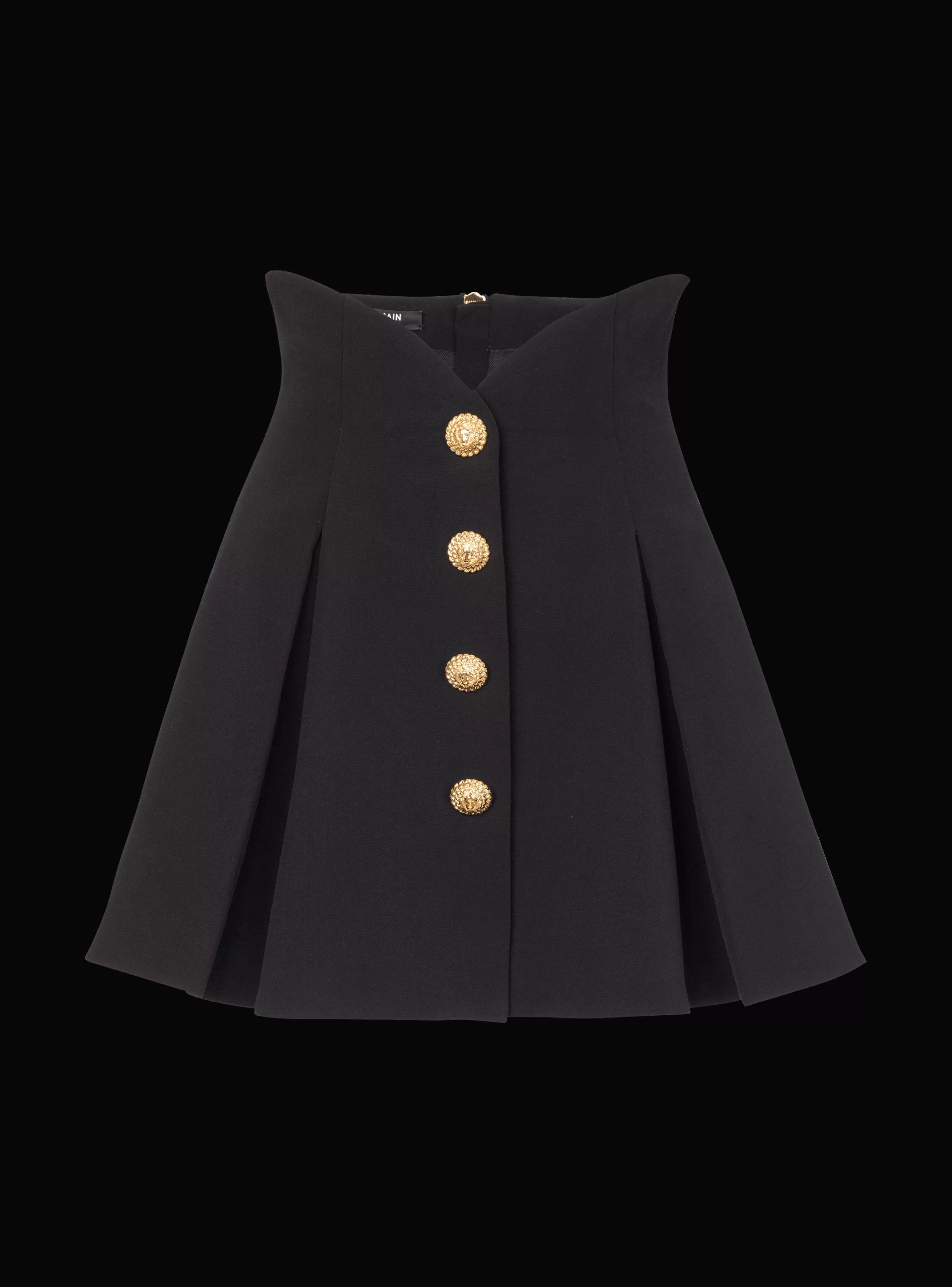 Women Balmain Pleated Crepe Tulip Skirt